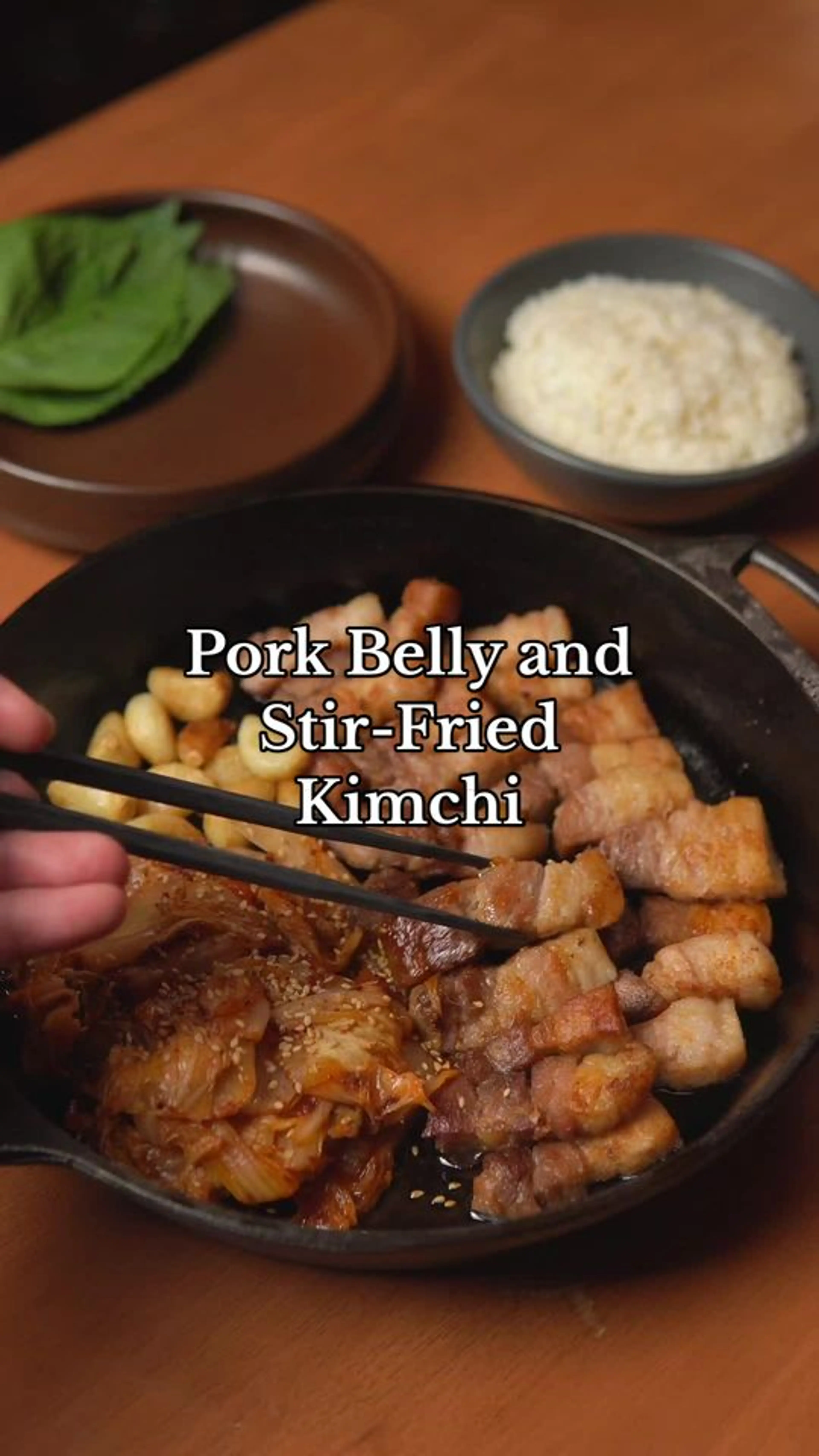 Pork Belly with Stir-fried Kimchi