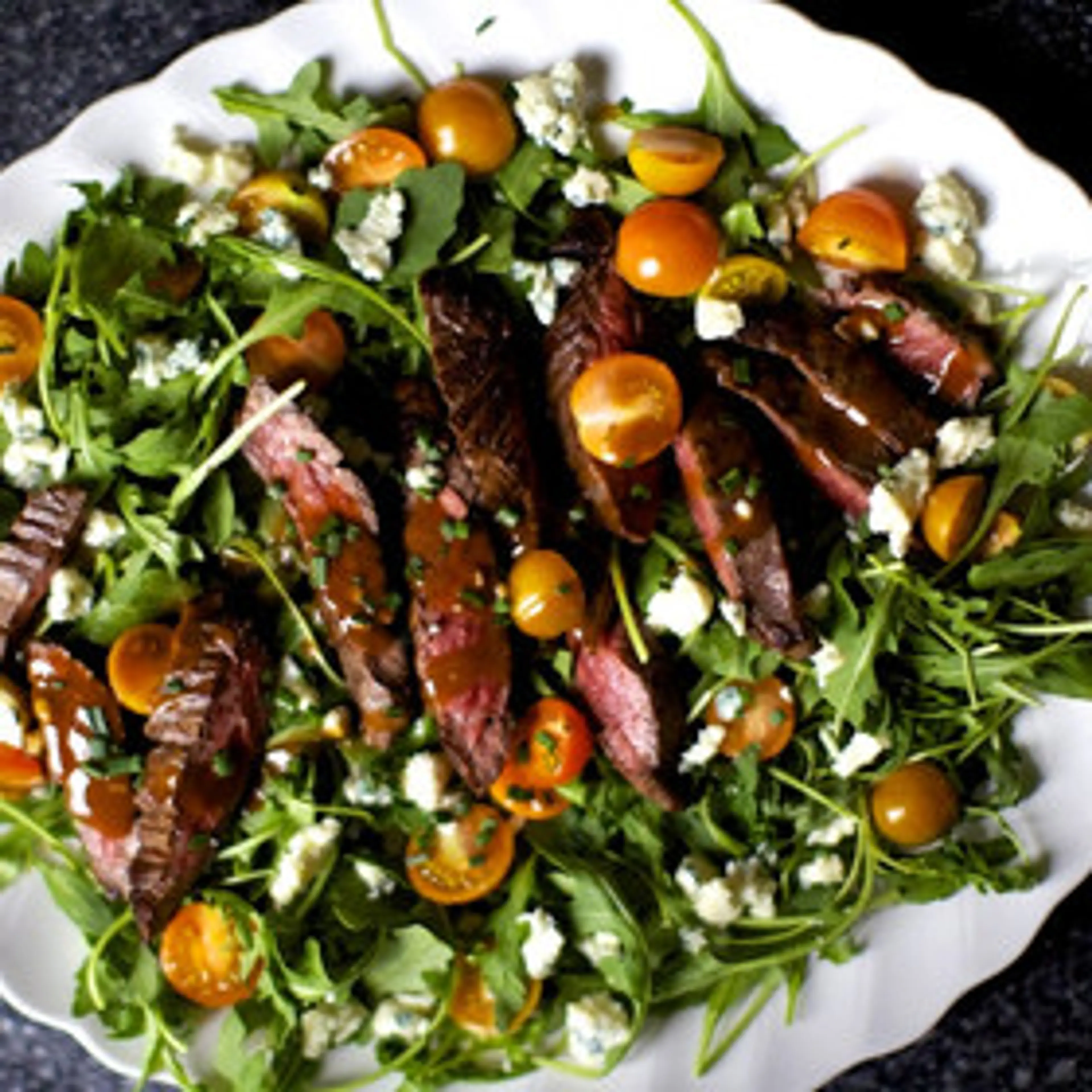 Skirt Steak Salad with Blue Cheese