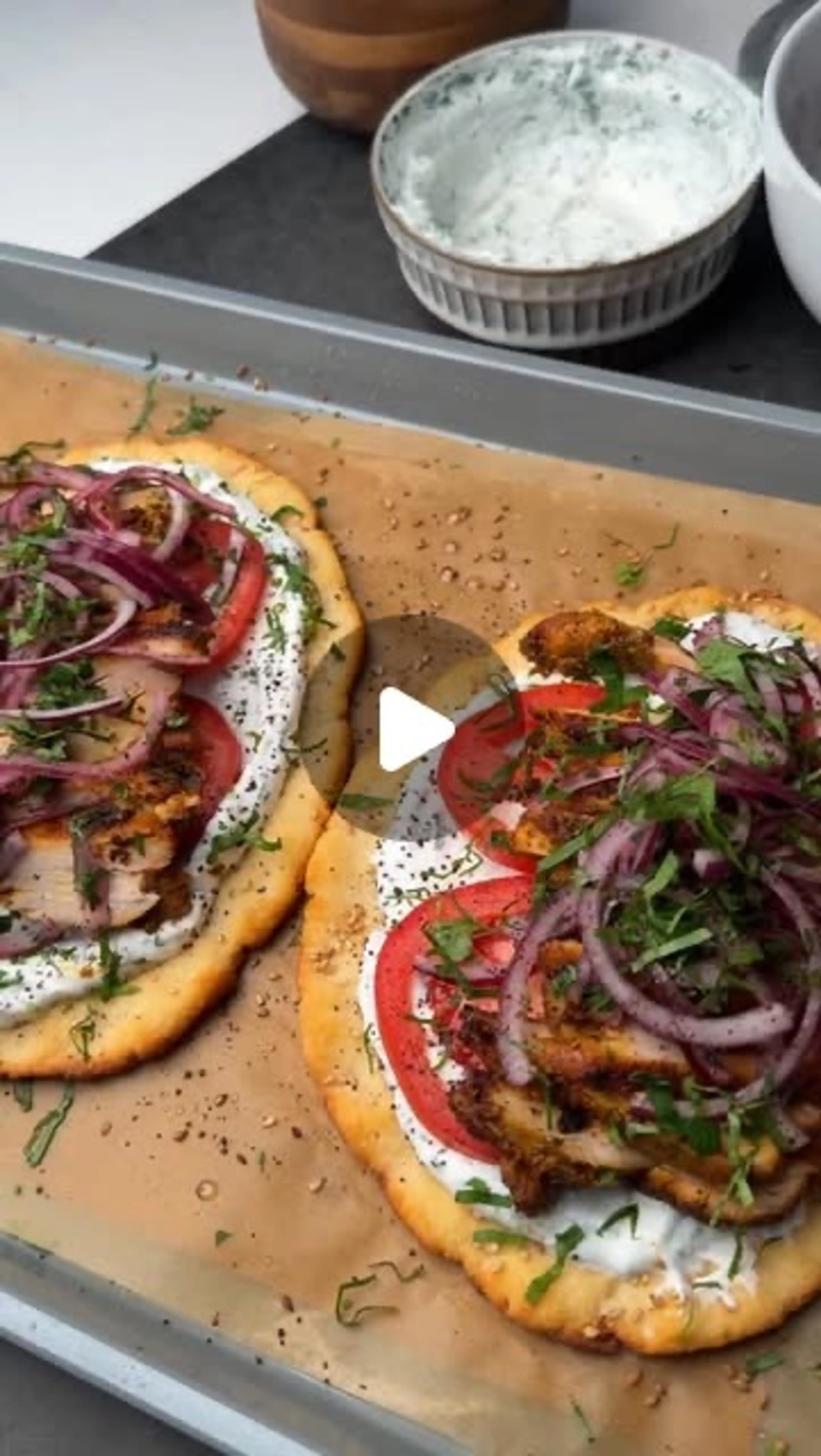 Protein Chicken Wraps (with Flatbreads Made Out of Yogurt