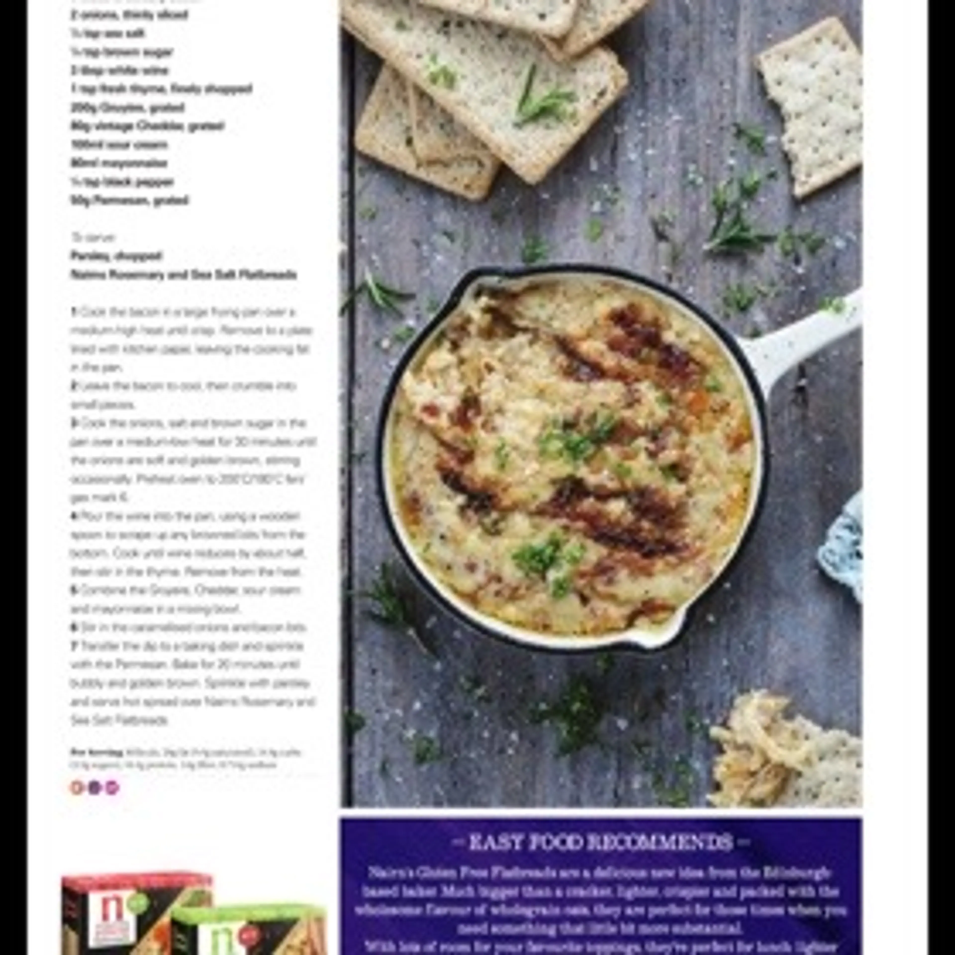 Hot caramelized onion dip