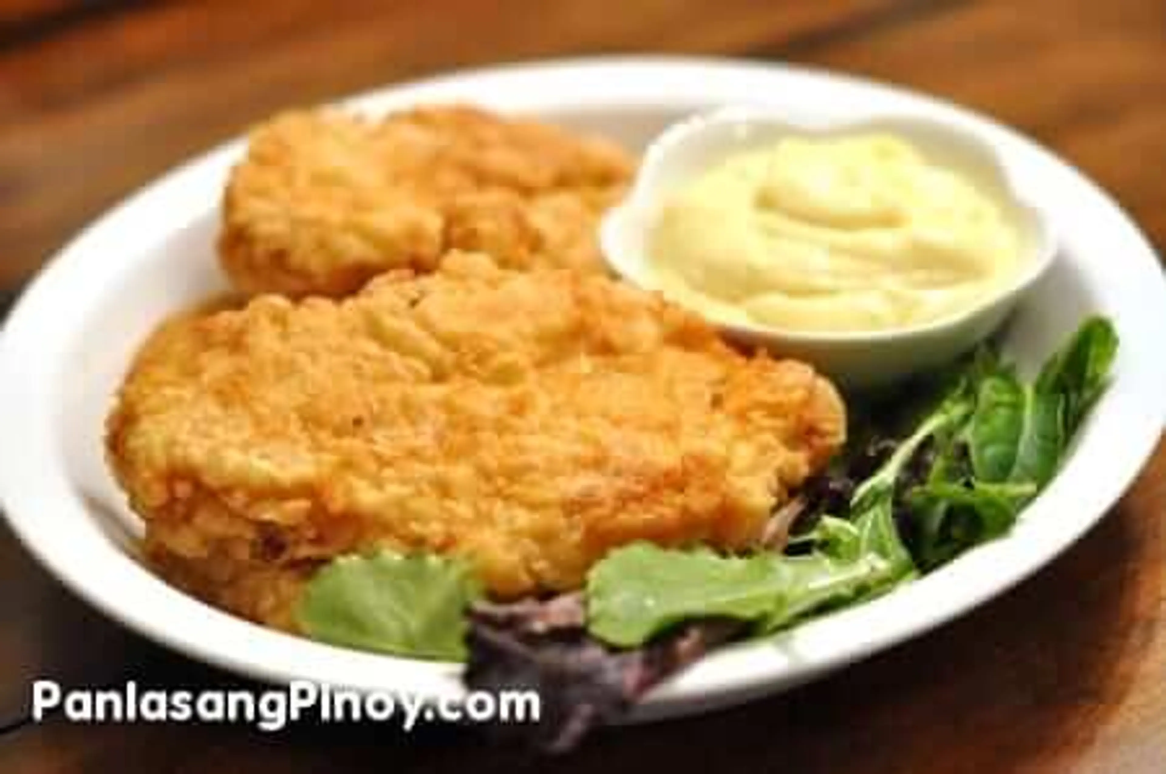 Fried Chicken Breast with Creamy Lemon Sauce Dip