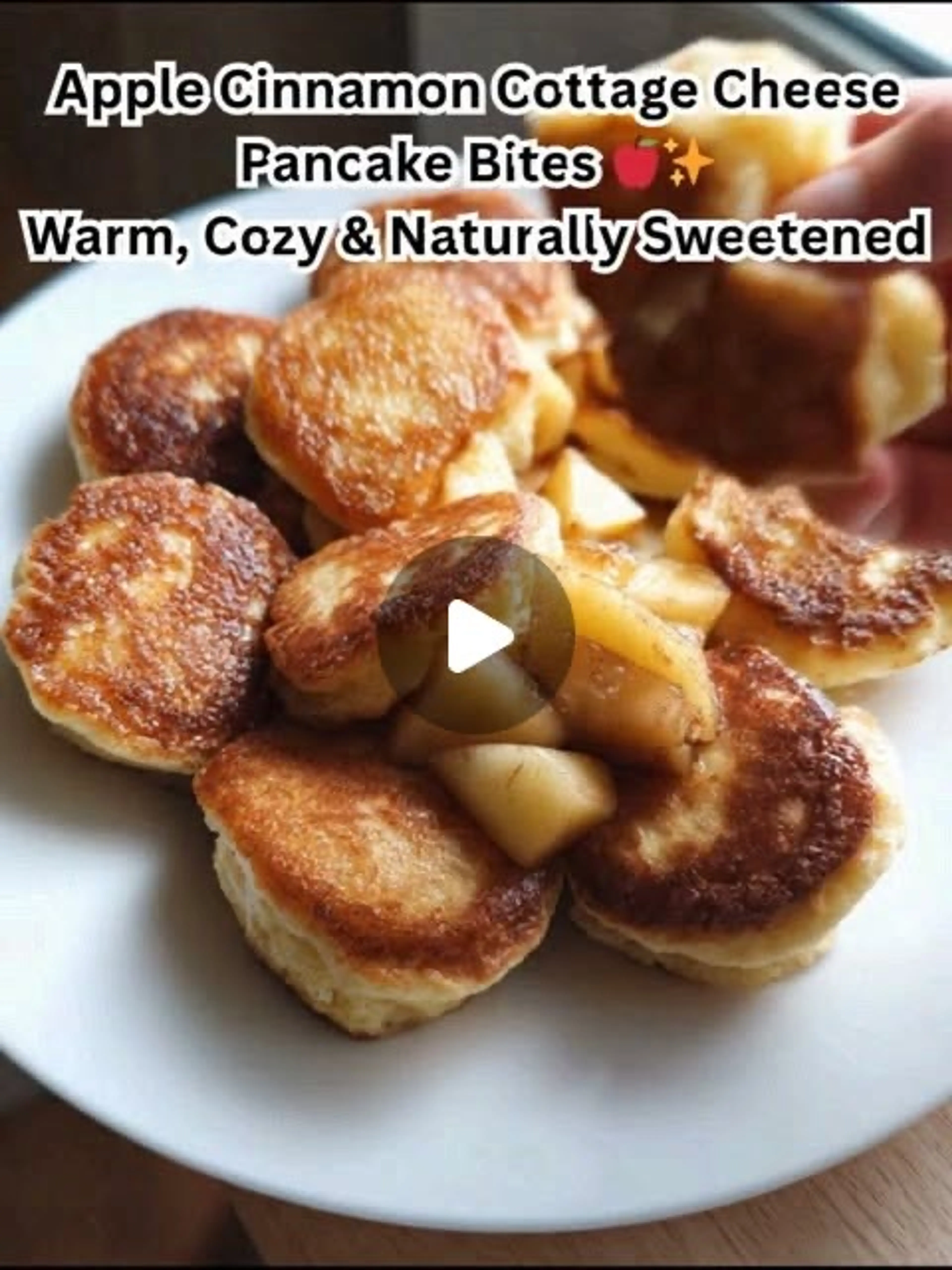 Apple Cinnamon Cottage Cheese Pancake Bites