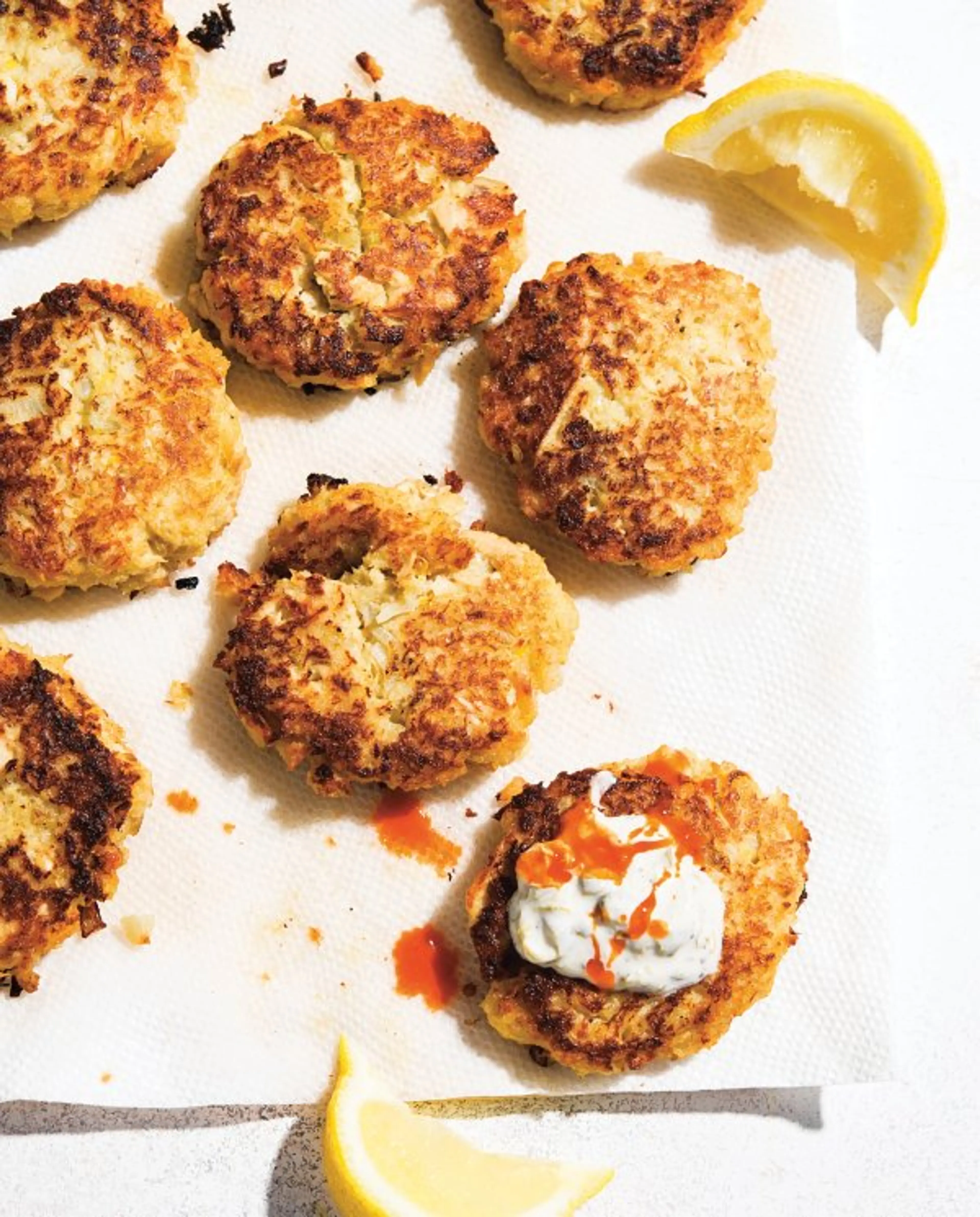 Pan-Fried Tuna Cakes with Yogurt-Caper Sauce