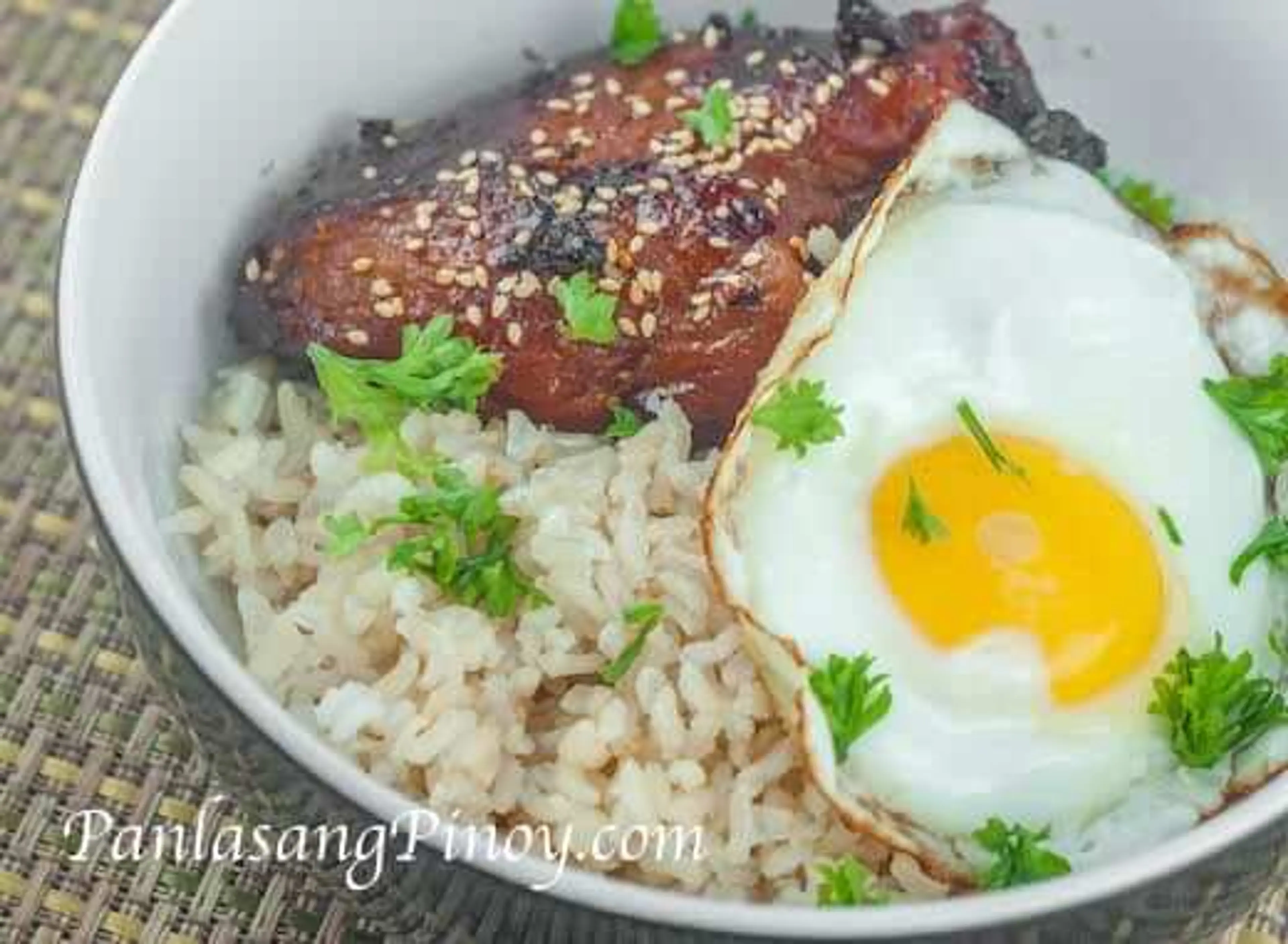 Chicken Teriyaki, Brown Rice, and Sunny Side Up Egg Recipe