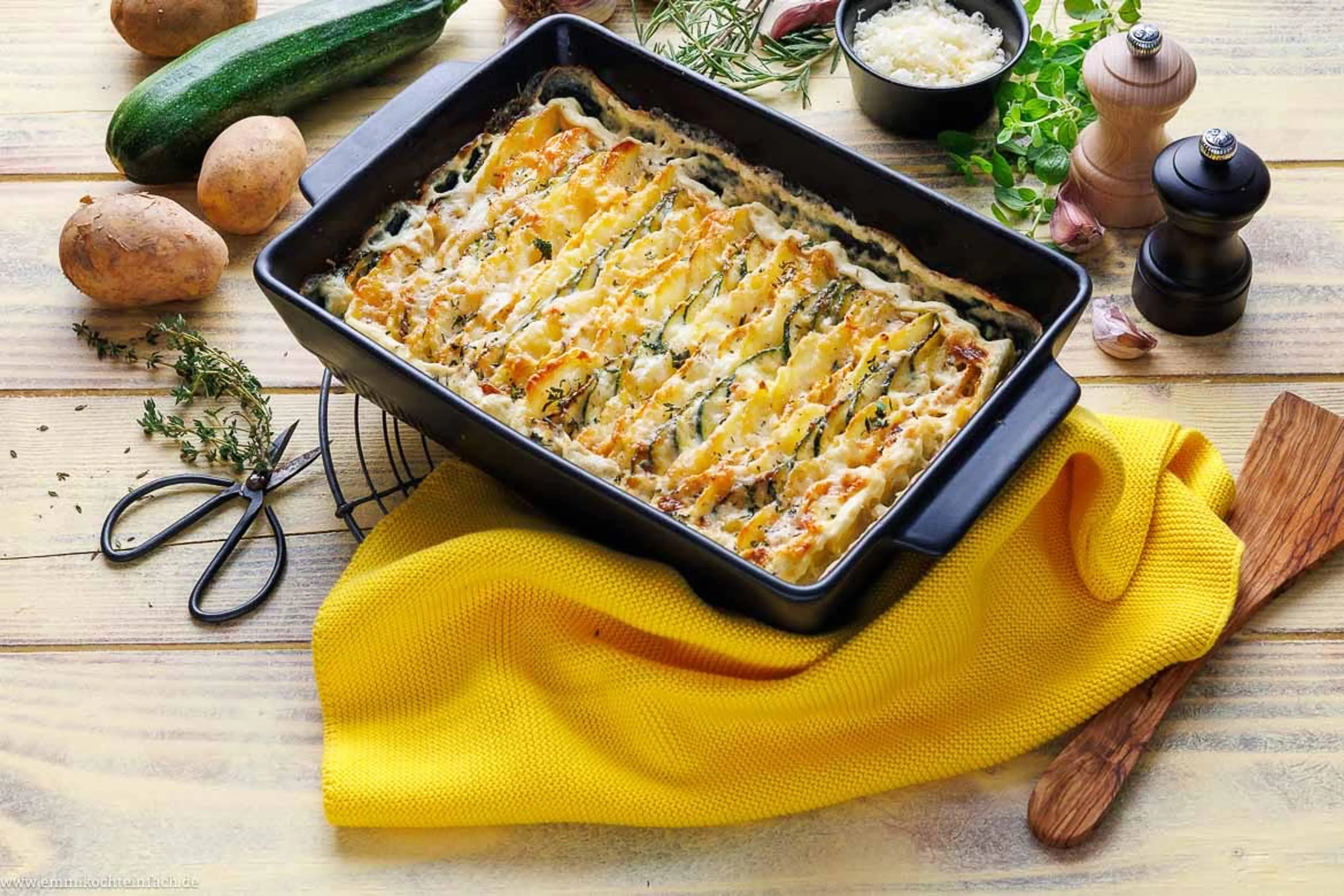 Kartoffel-Zucchini-Auflauf – cremig und würzig