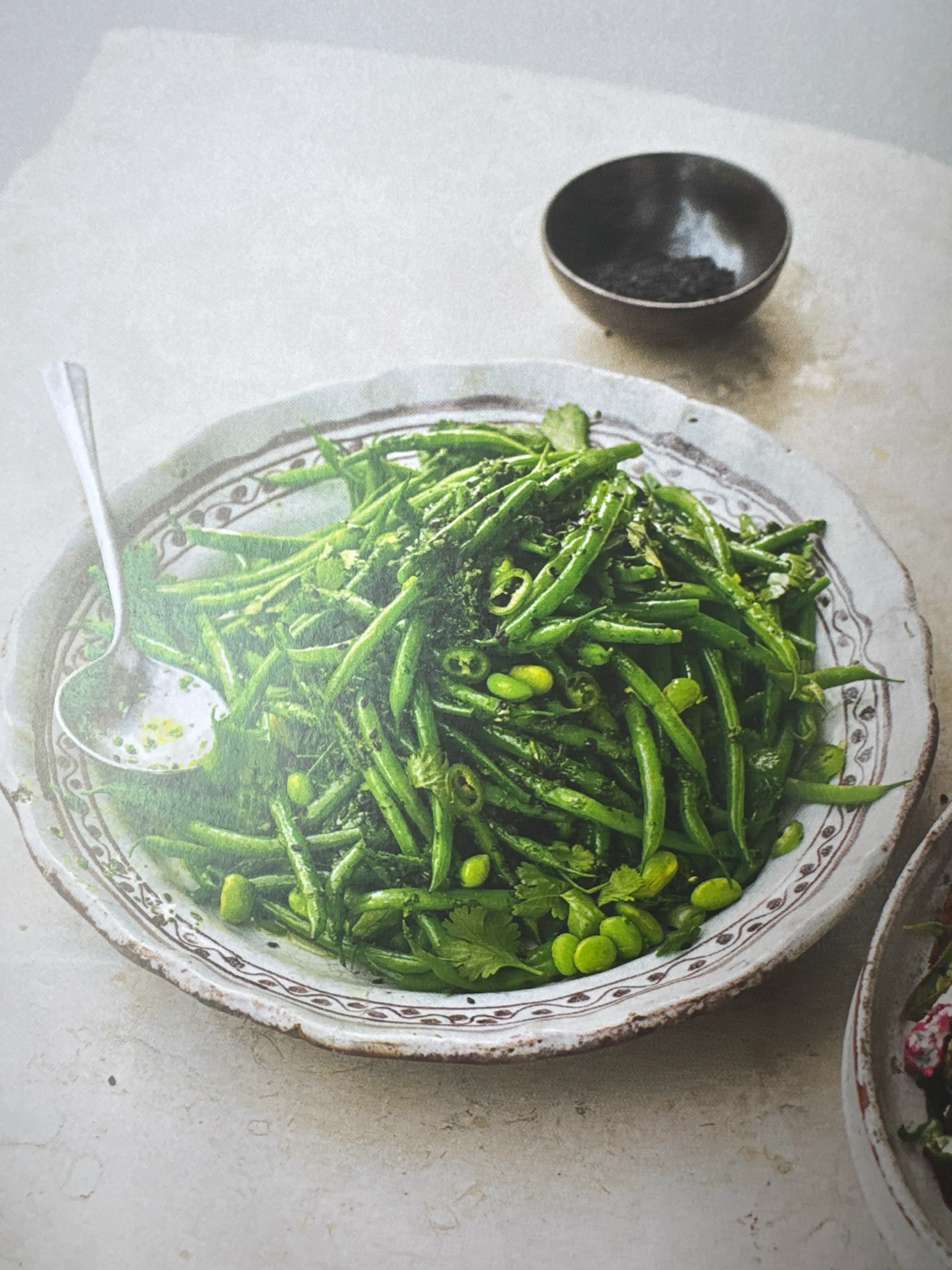 Two bean and two lime salad