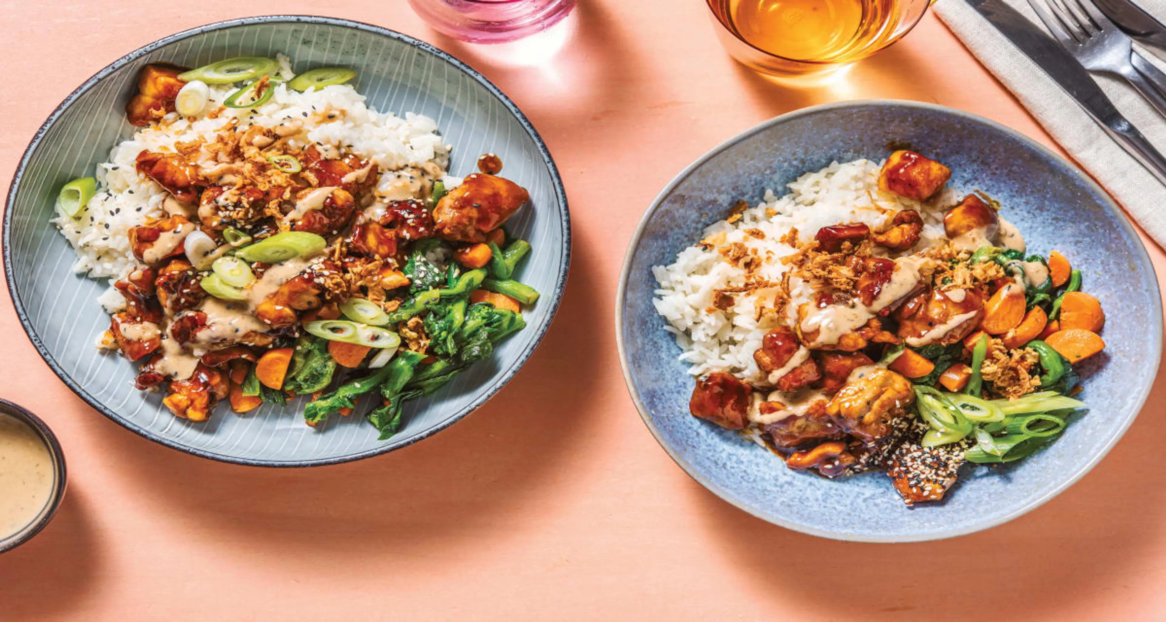 Teriyaki Chicken & Garlic Rice Bowl with Japanese Mayo