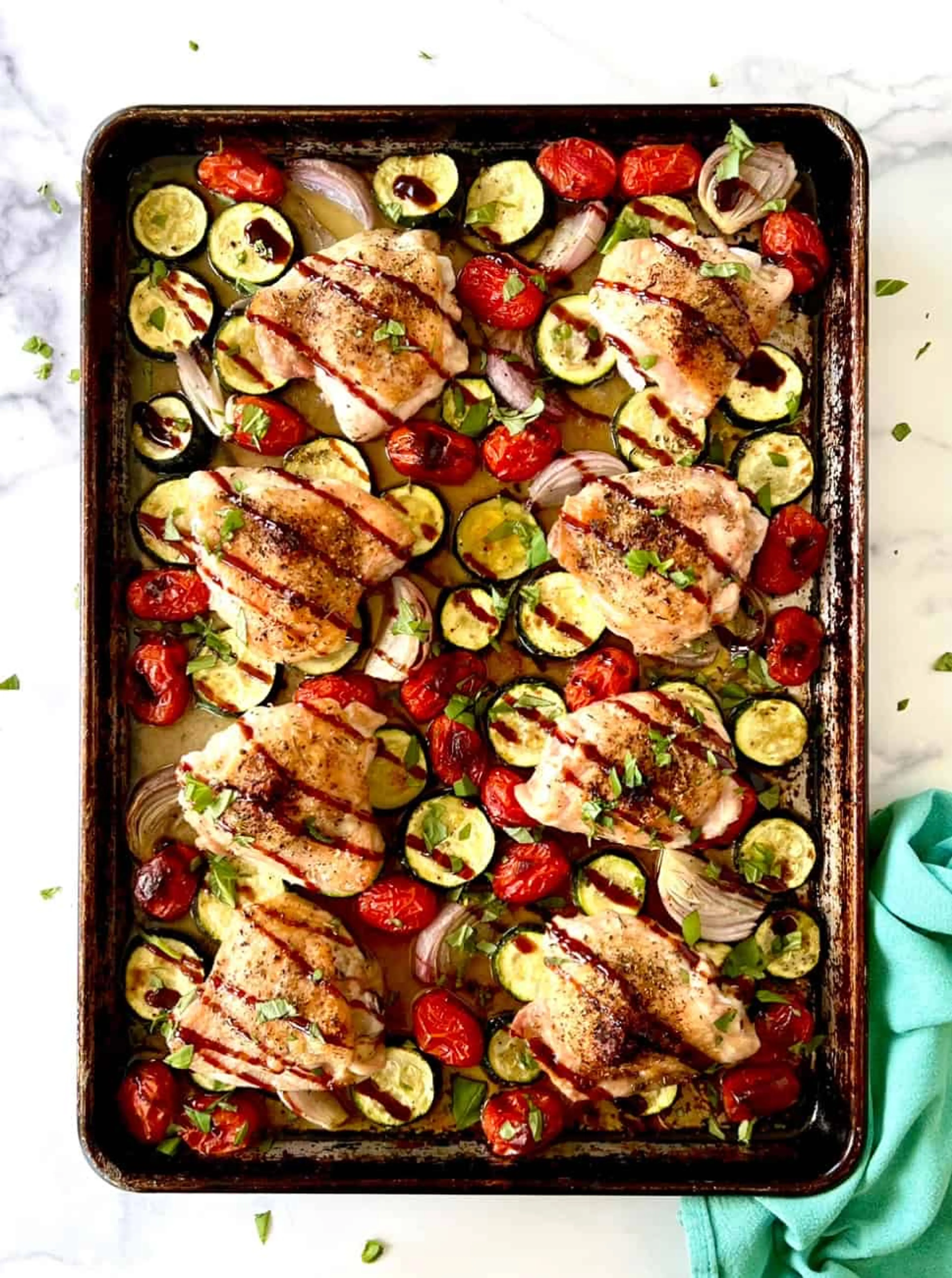 Sheet Pan Chicken and Zucchini (Paleo, Whole30)