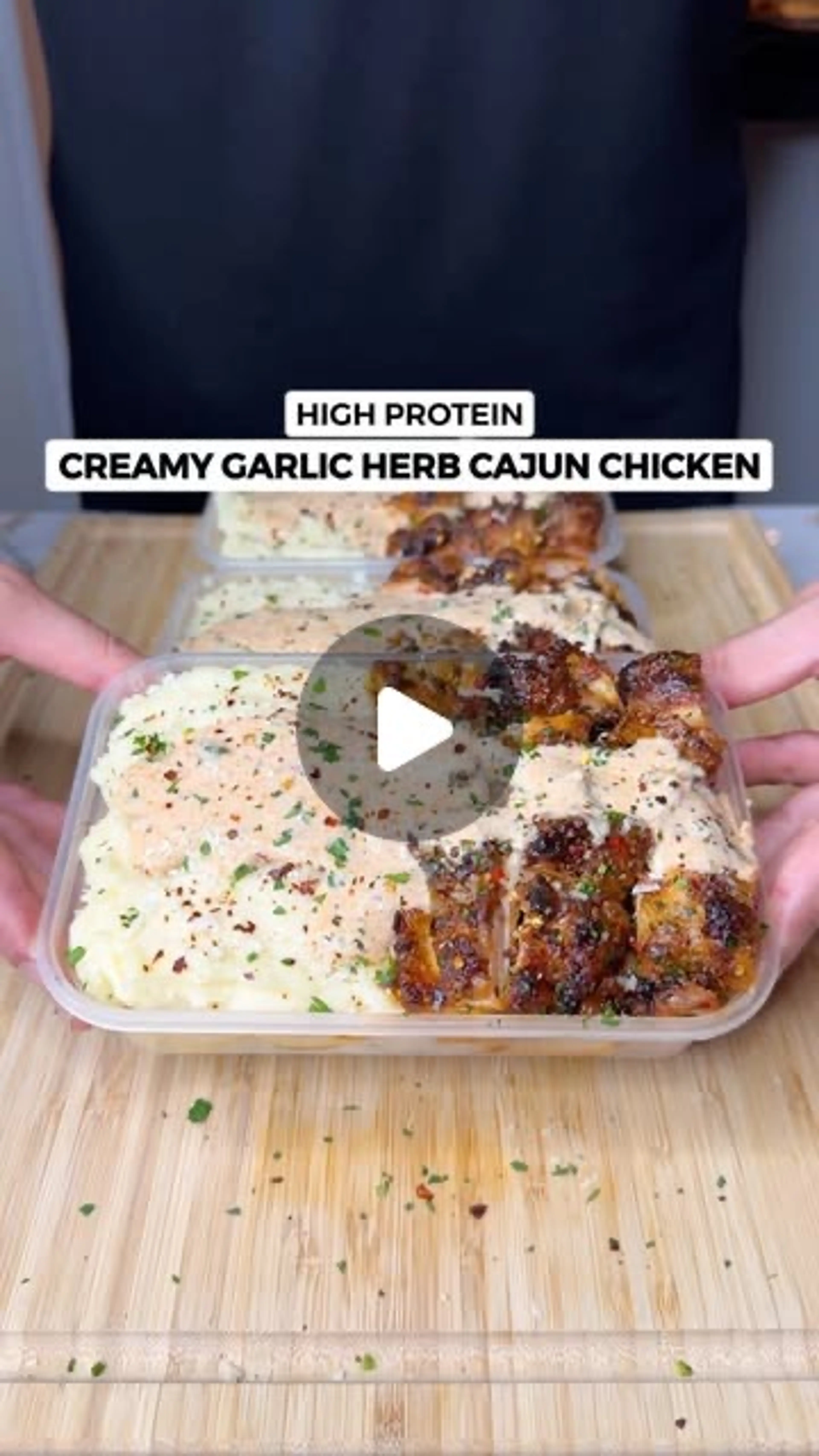 High Protein Creamy Garlic Herb Cajun Chicken
