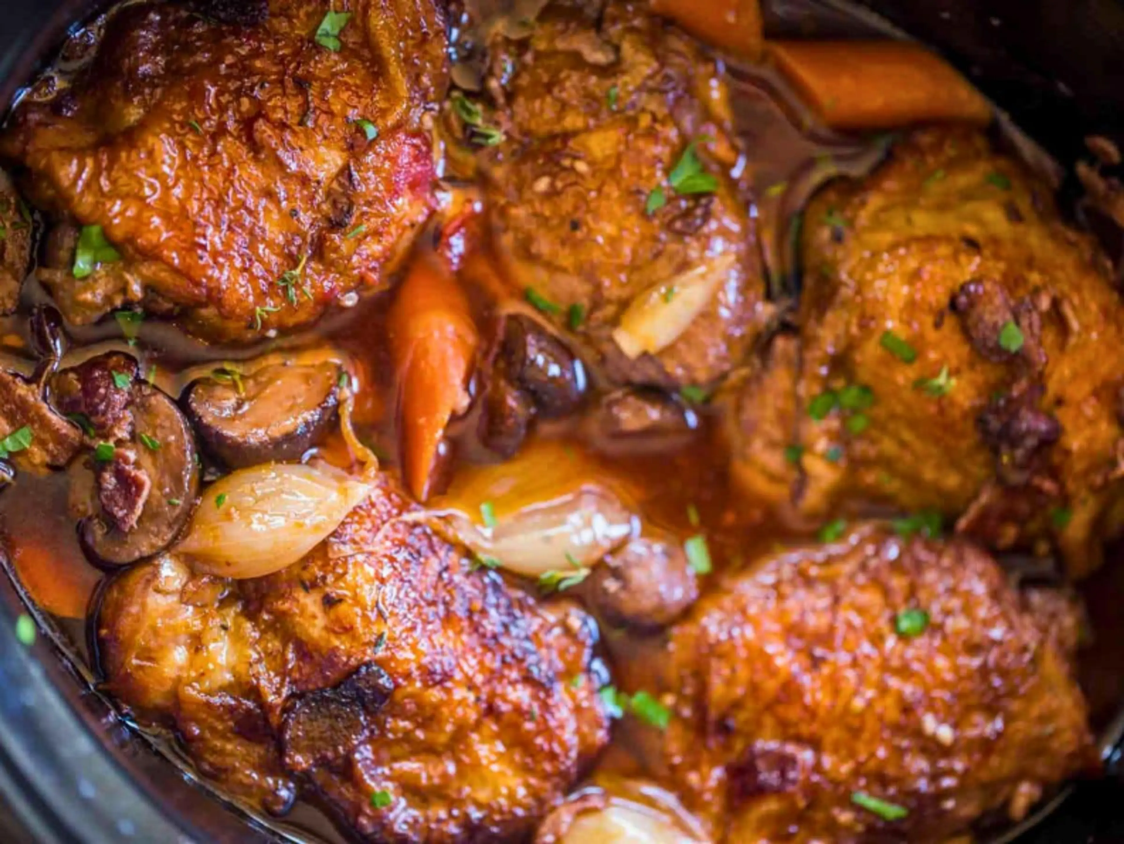 Slow Cooker Coq Au Vin