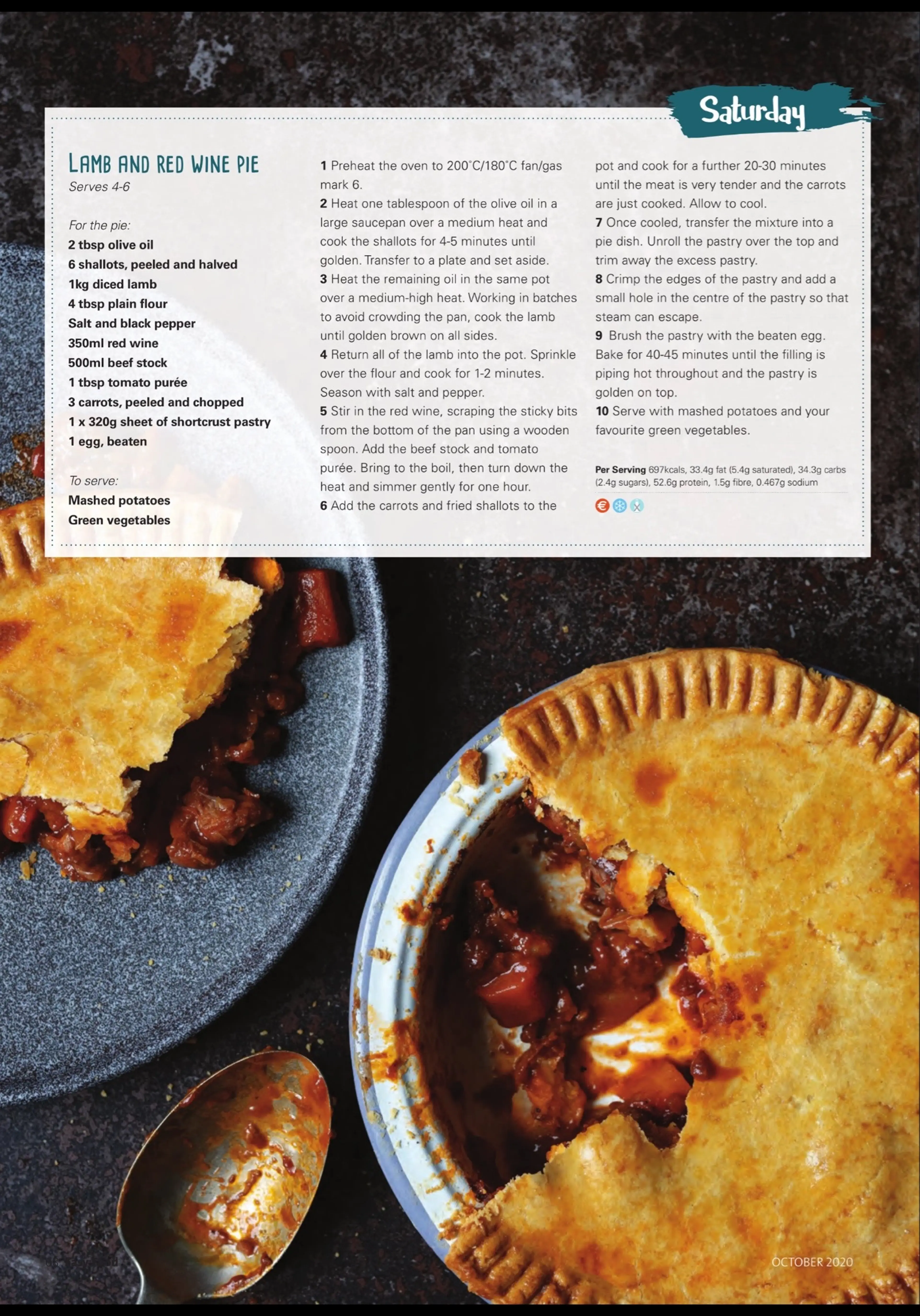 LAMB AND RED WINE PIE