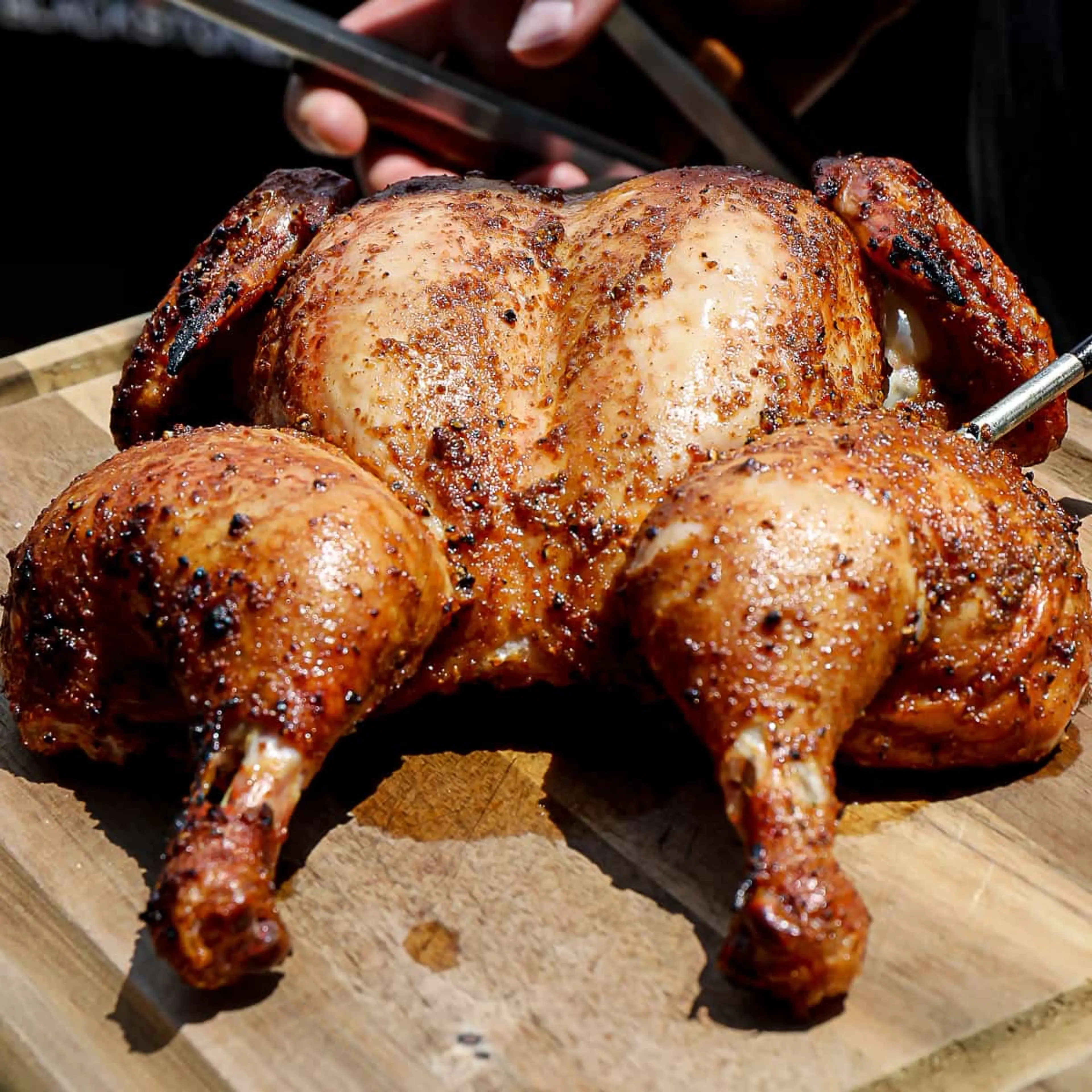 EPIC Crispy Skin Smoked Spatchcock Chicken Recipe | Sip Bite