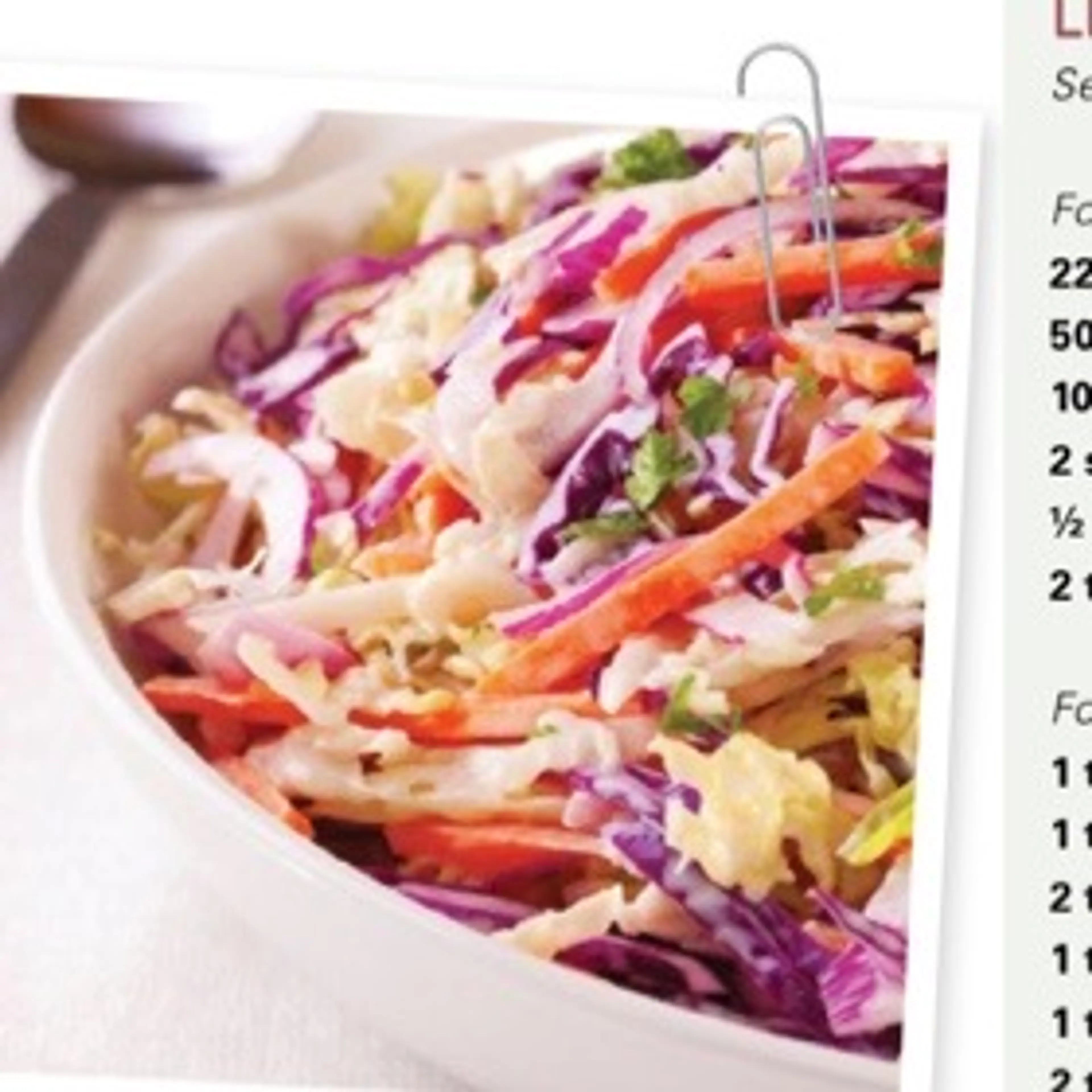 LIGHTER COLESLAW