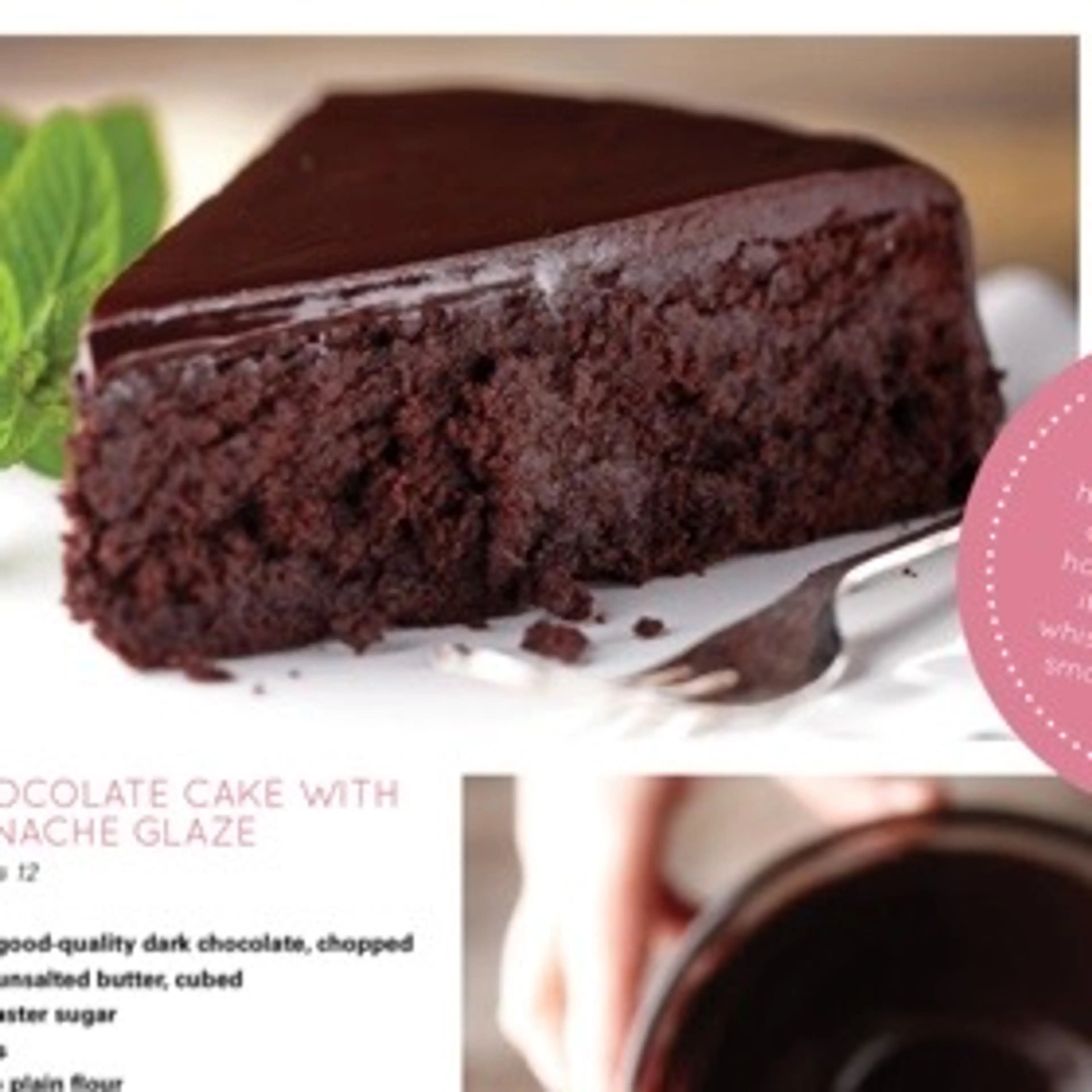 CHOCOLATE CAKE WITH GANACHE GLAZE