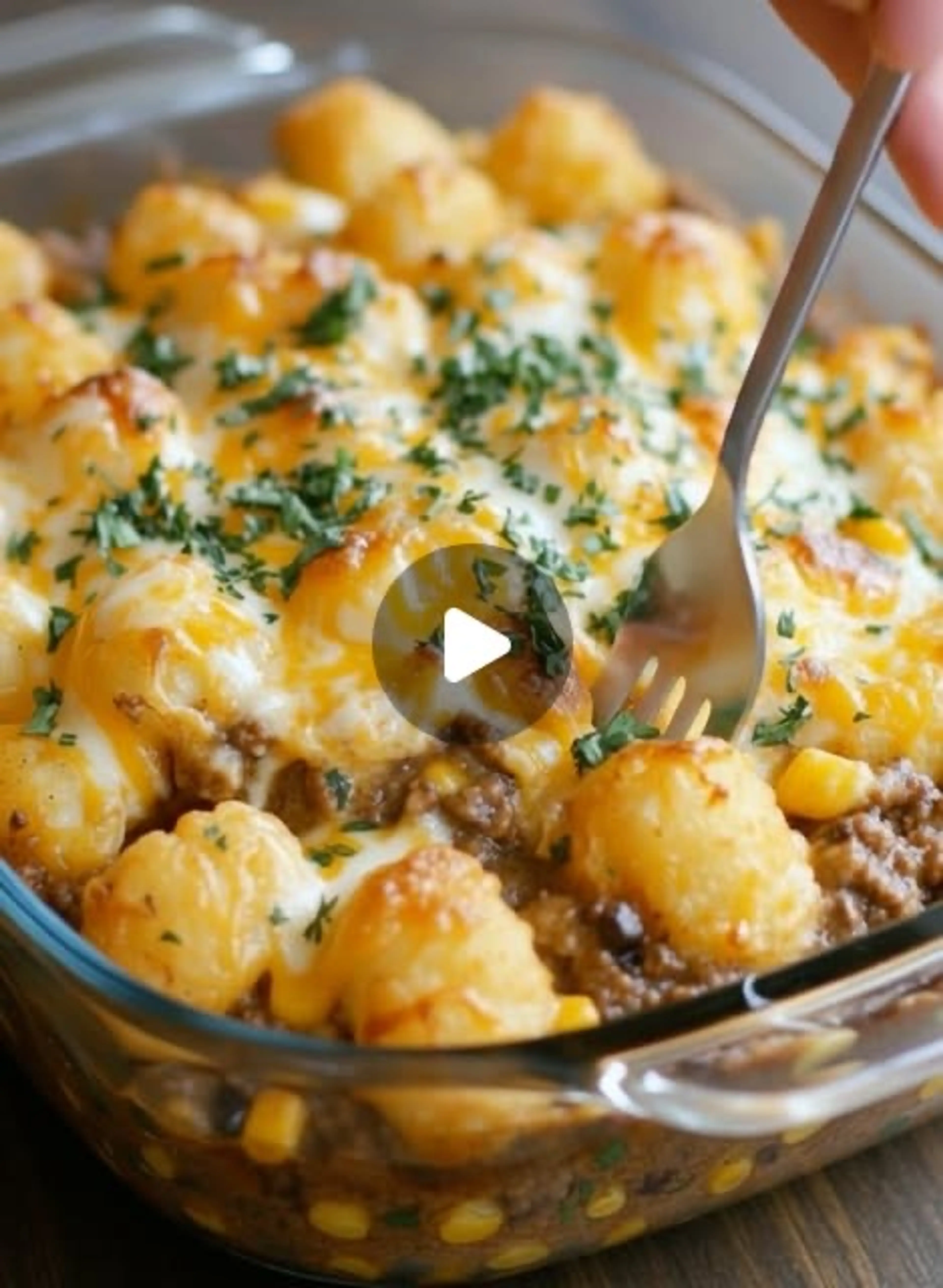Cowboy Tater Tot Casserole with Beef and Cheese