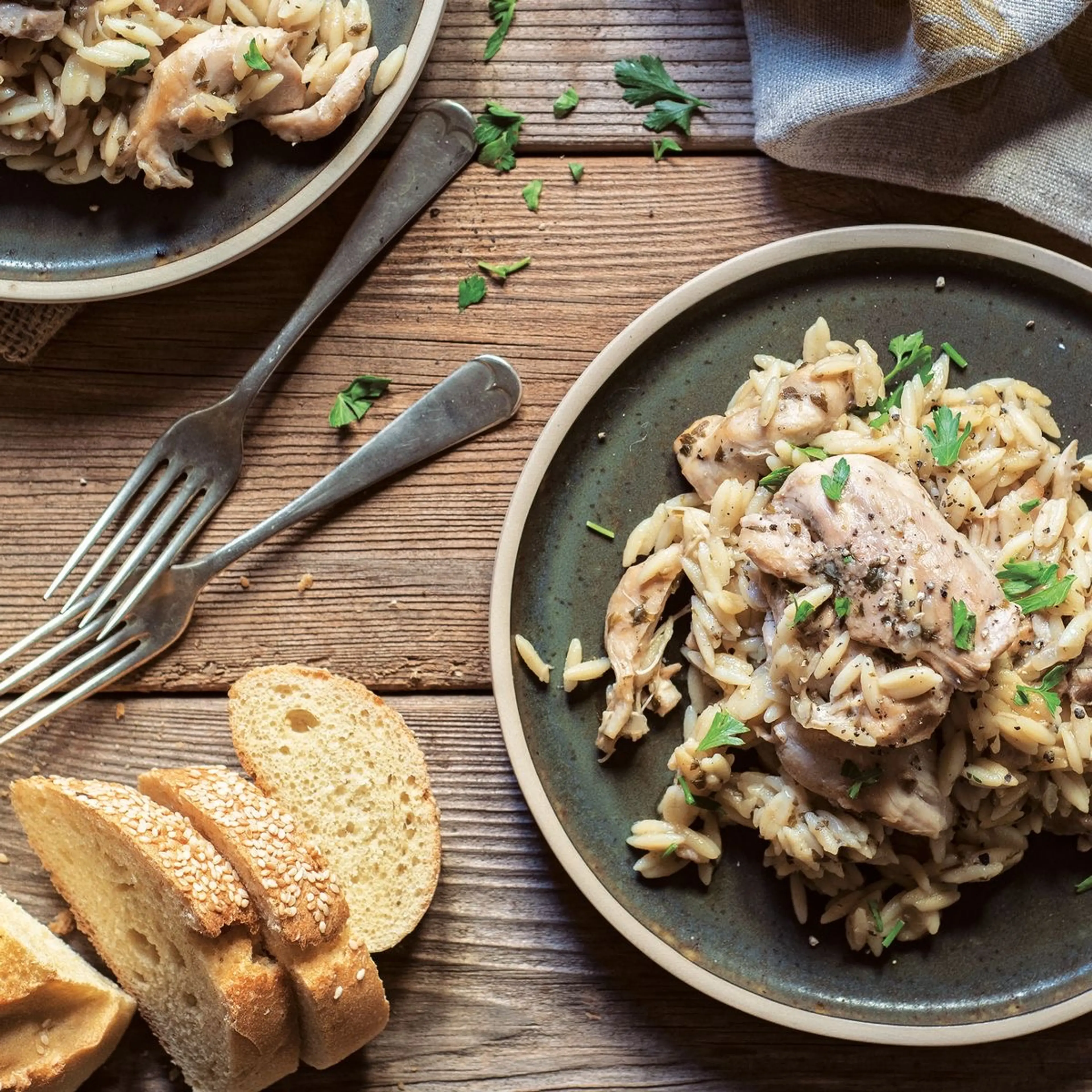 Slow-Cooker White Wine Chicken With Orzo From Eleni Vonissak