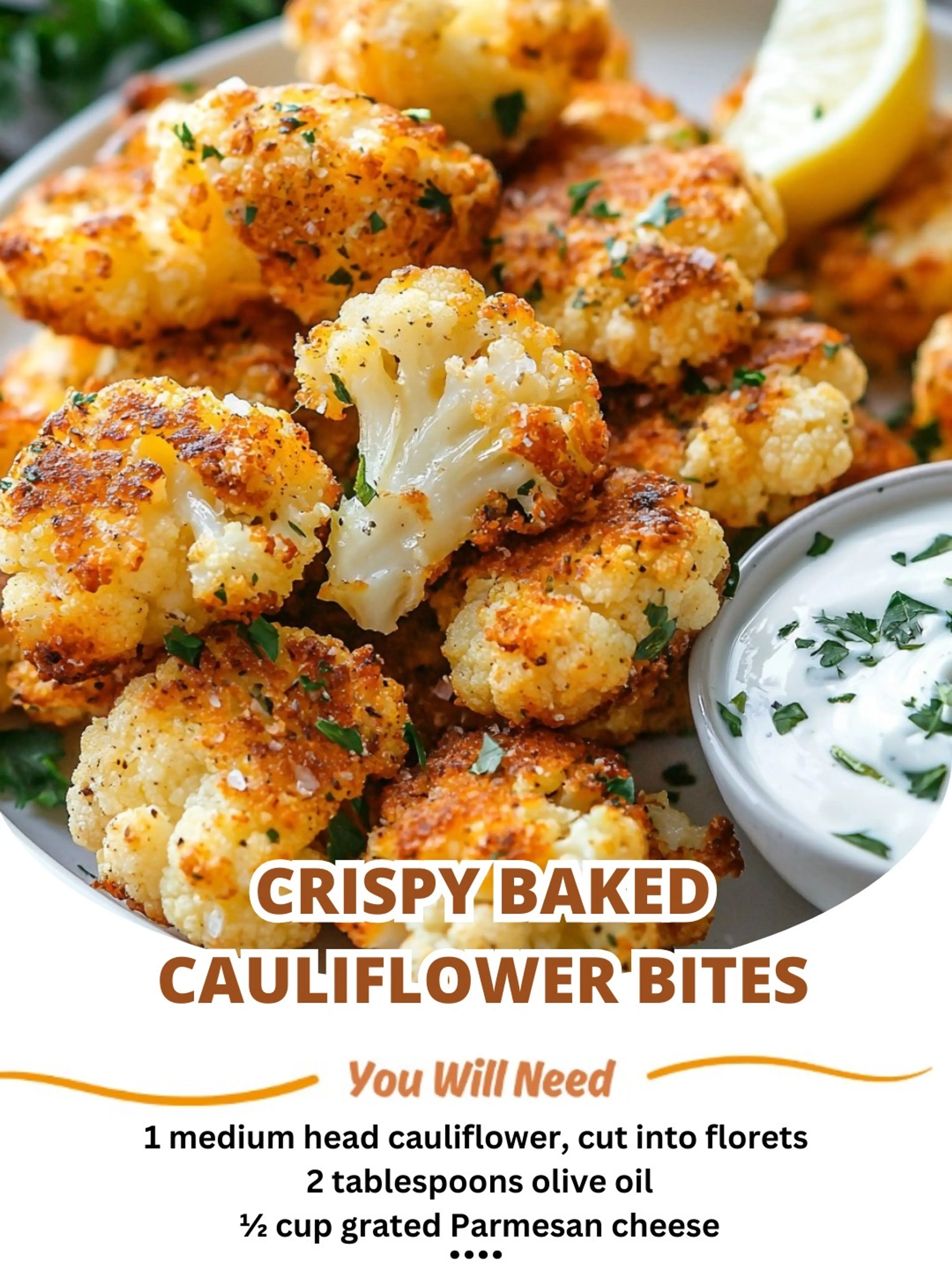 Crispy Baked Cauliflower Bites