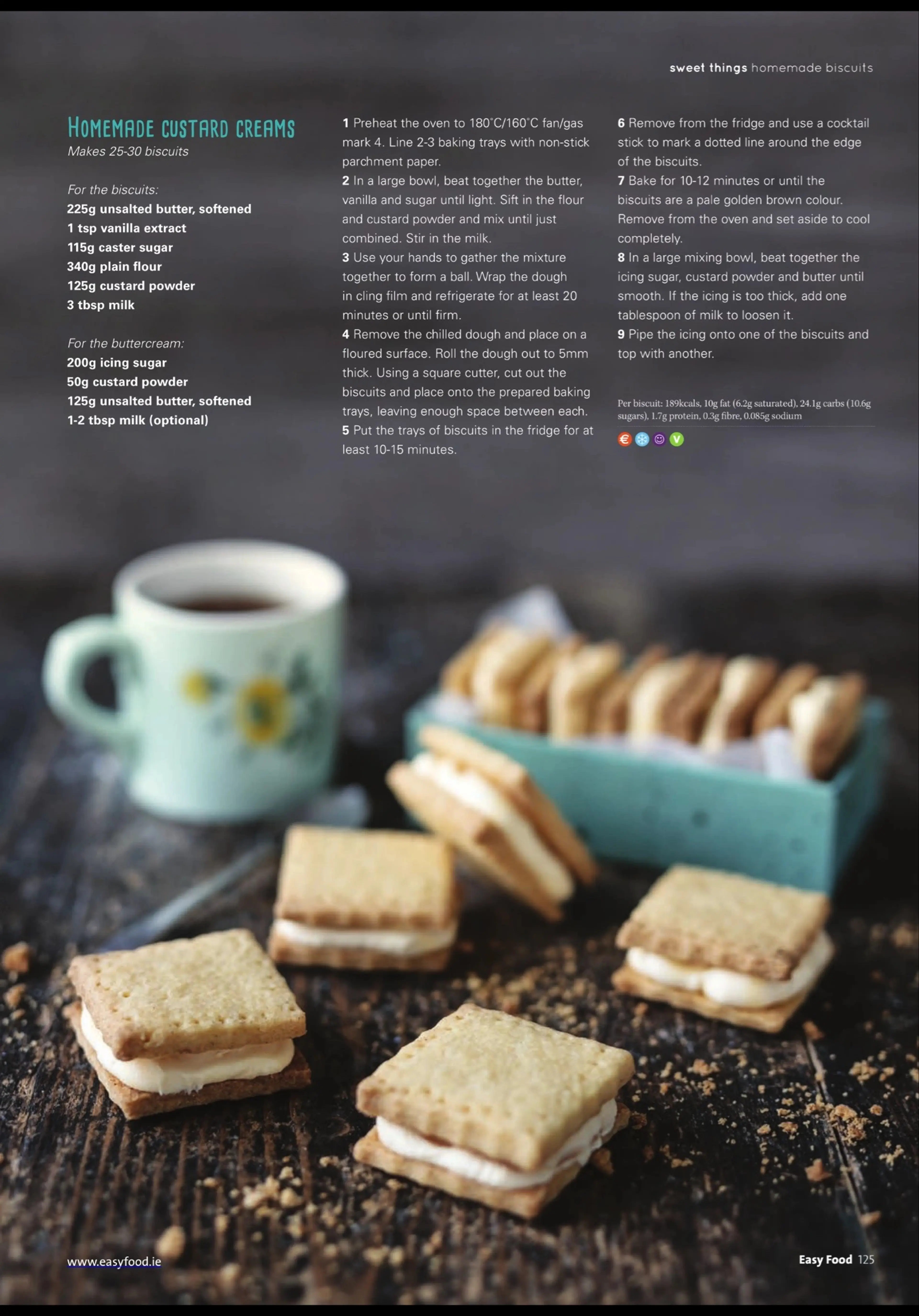 HOMEMADE CUSTARD CREAMS