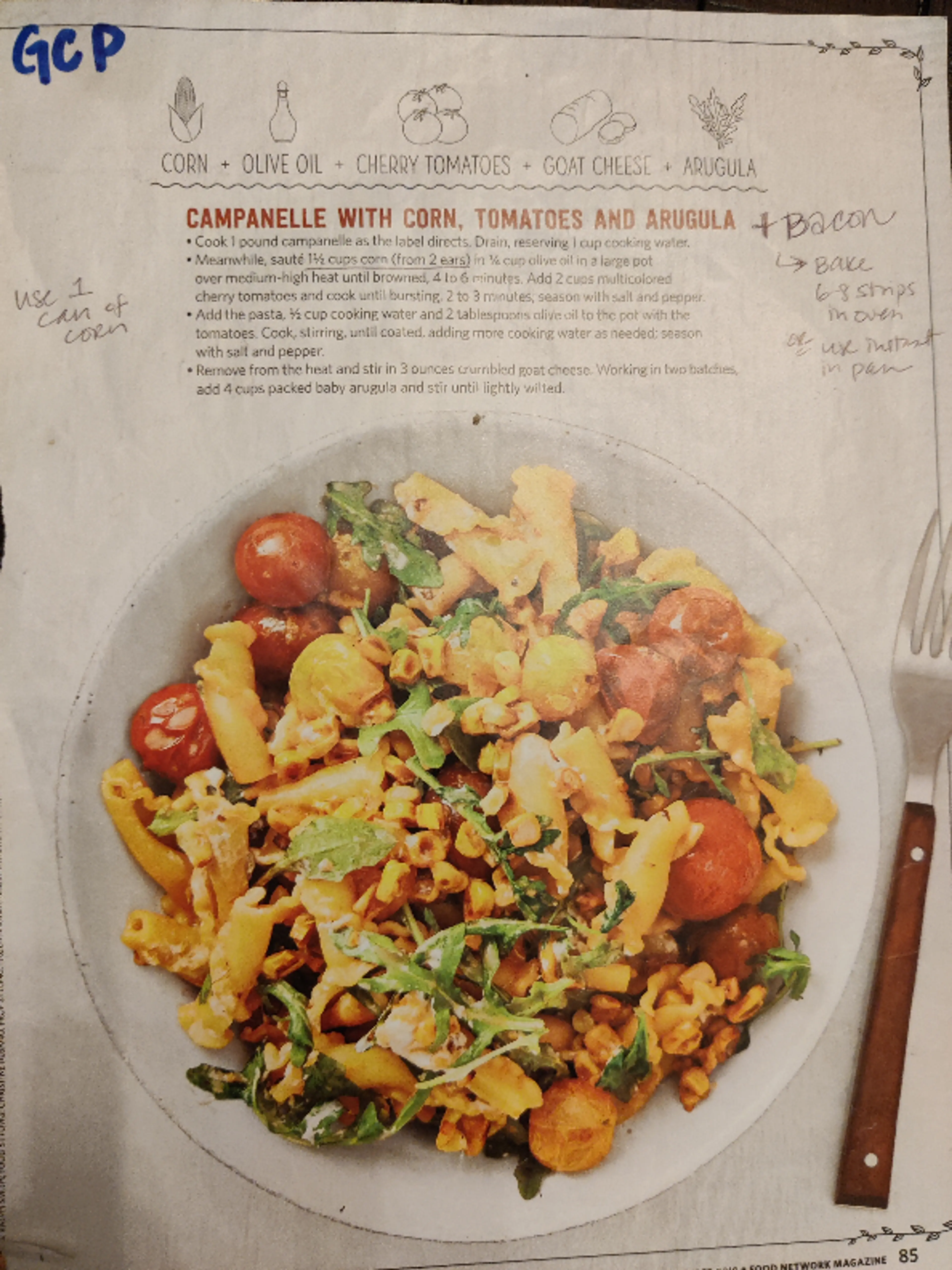 GCP Goat Cheese Pasta
