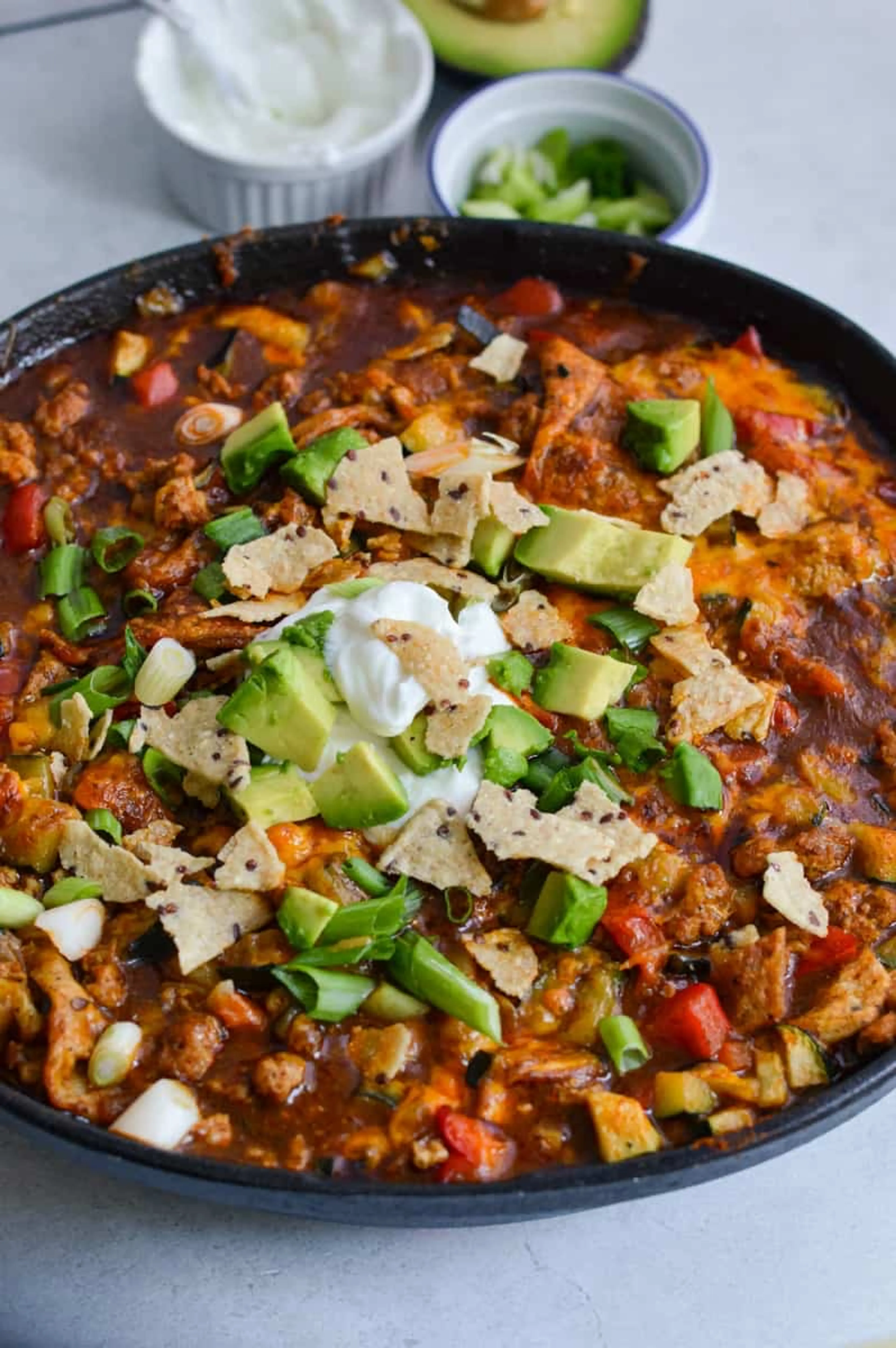 One Pan Lazy Enchilada Skillet