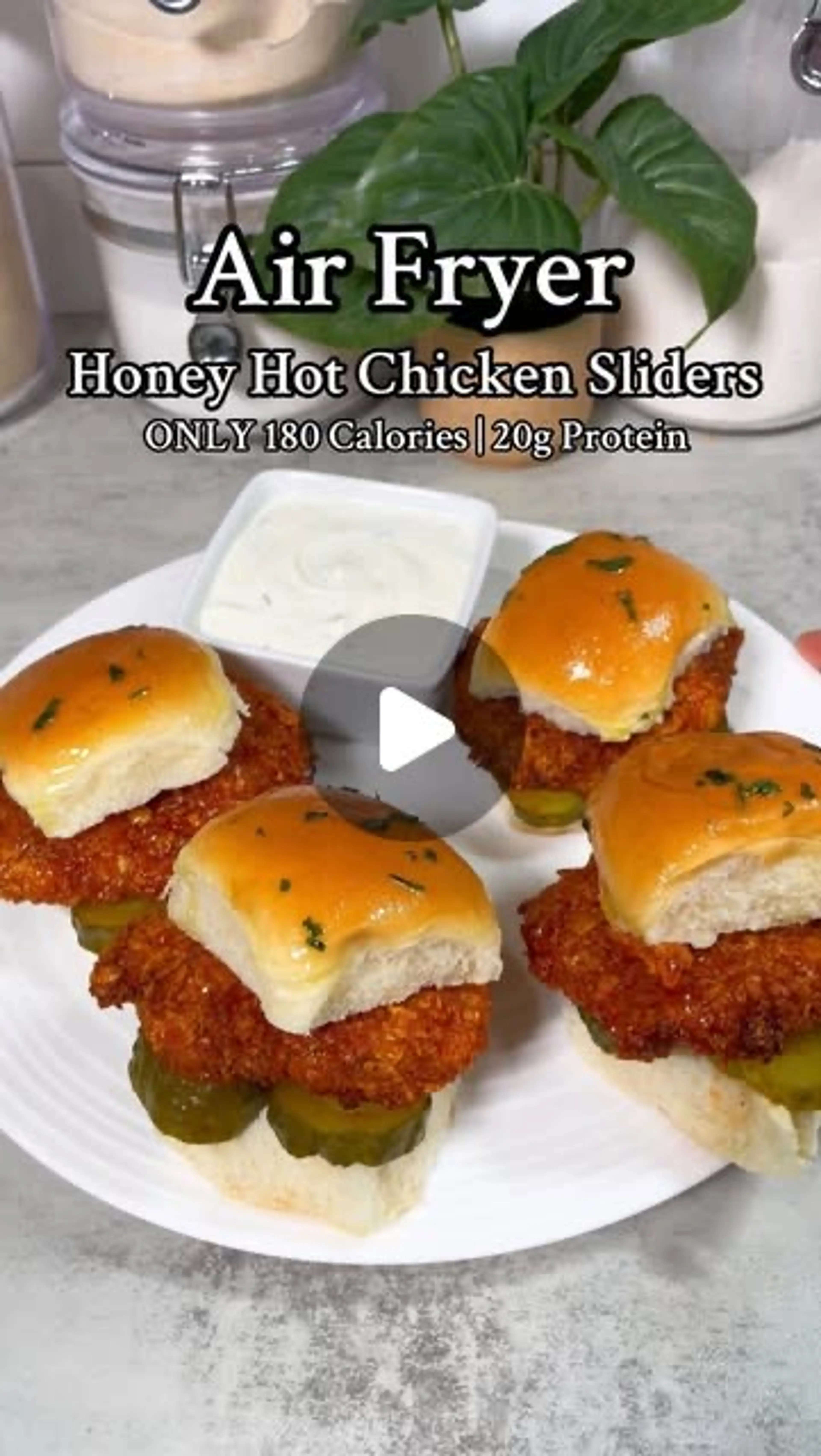 Air Fryer Hot Honey Chicken Sliders