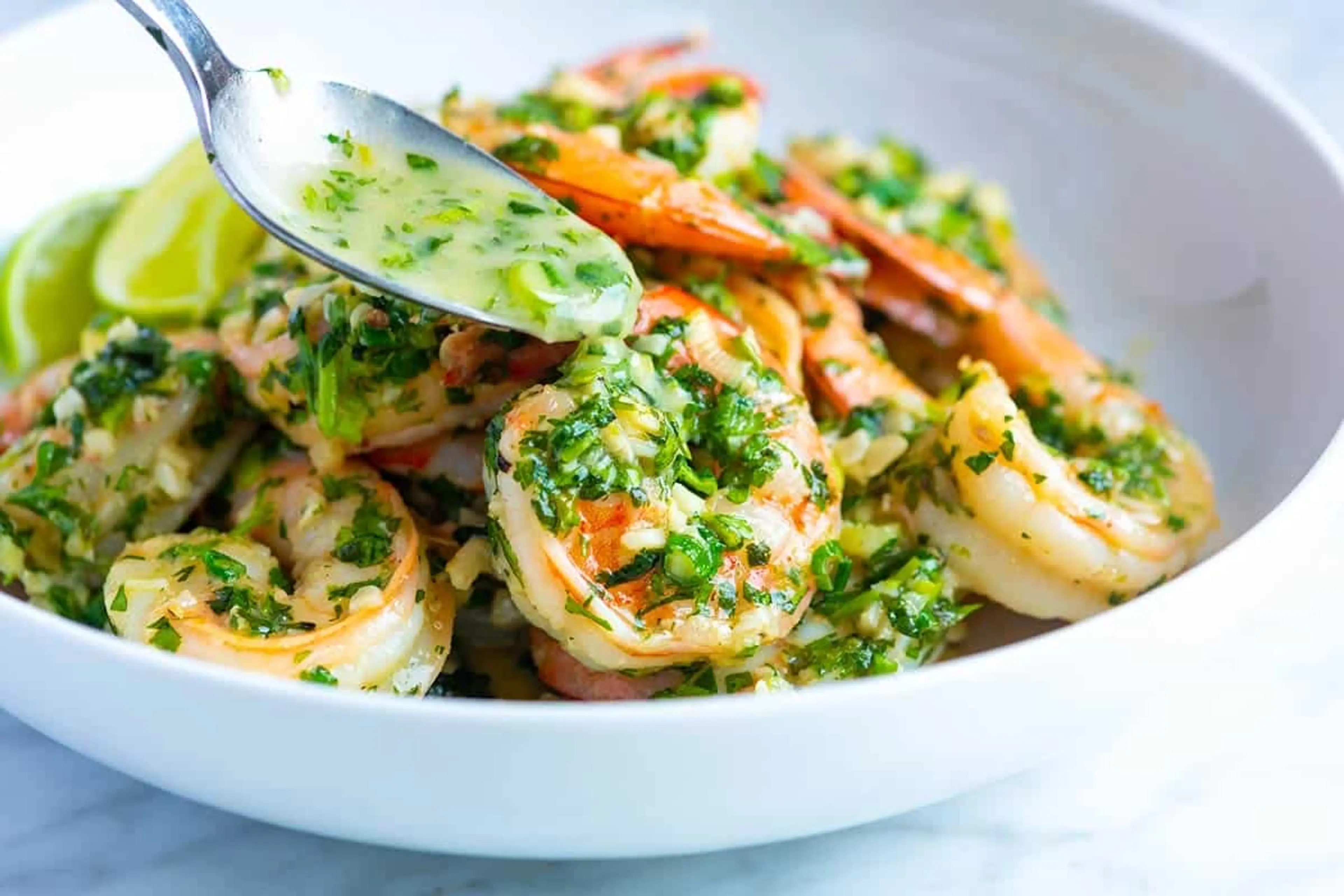 Cilantro Lime Butter Shrimp