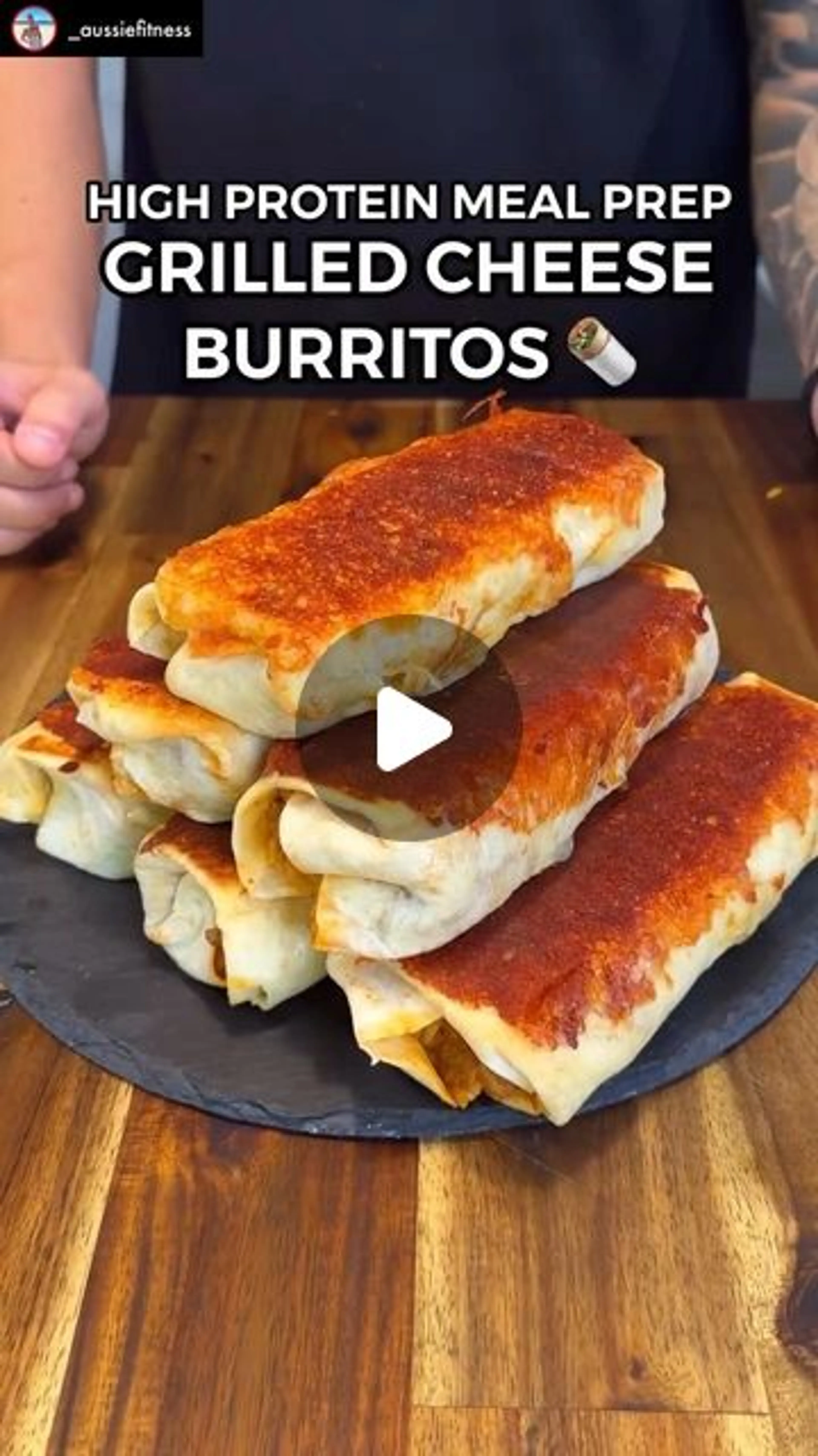 High Protein Grilled Cheese Burritos