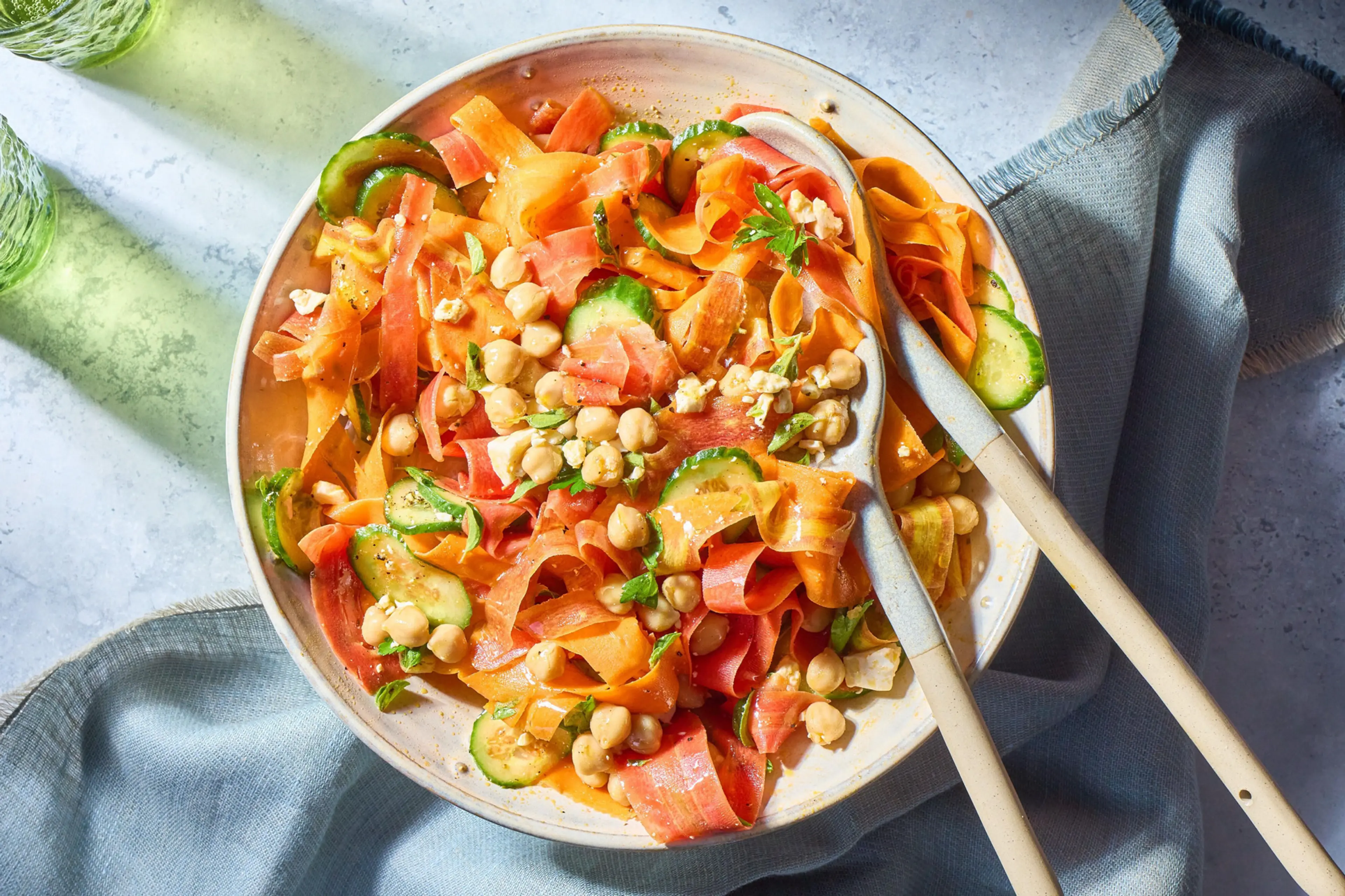 Mediterranean Carrot Ribbon Salad Is the Spring Side You've