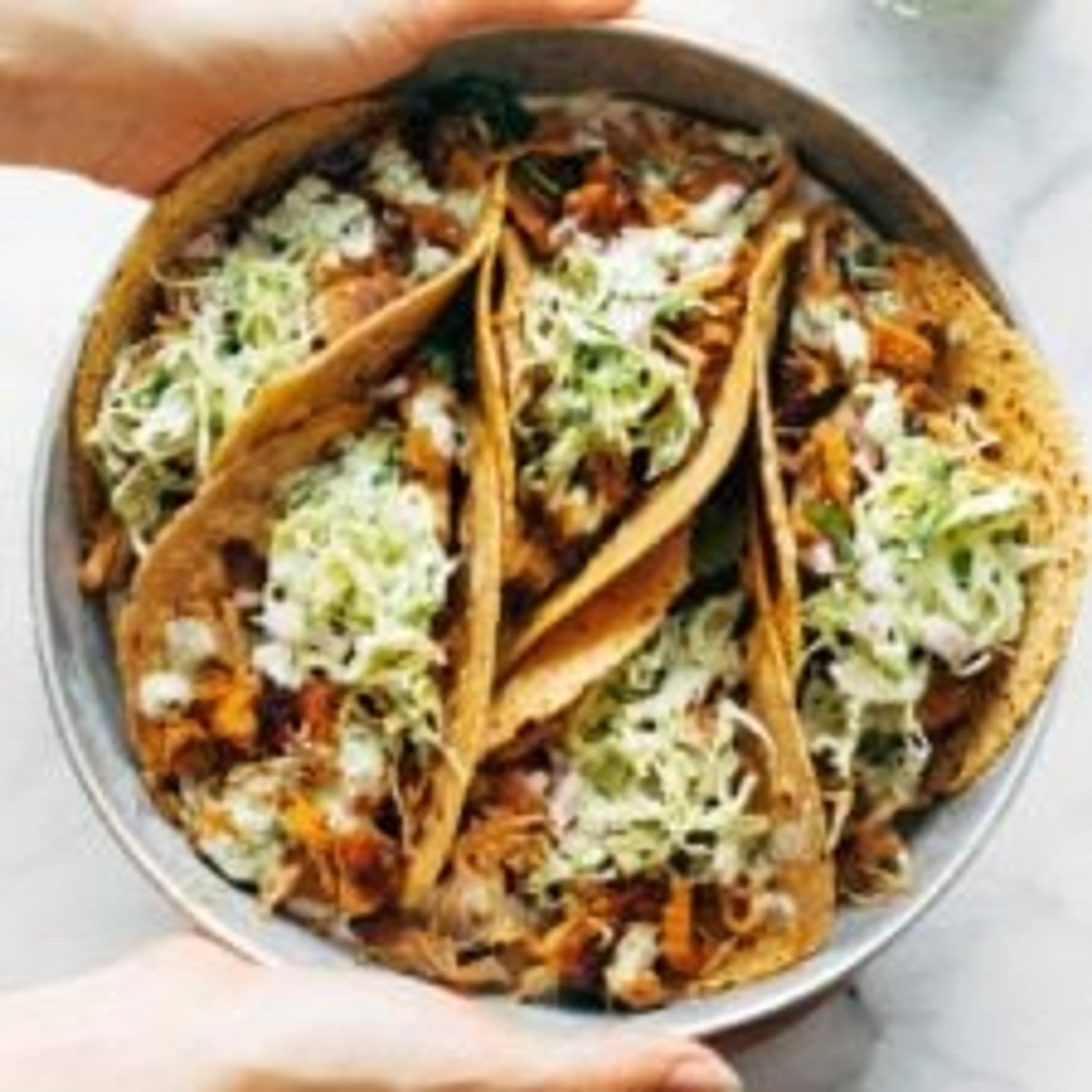 Instant Pot Hawaiian Chicken Tacos with Jalapeño Ranch Slaw