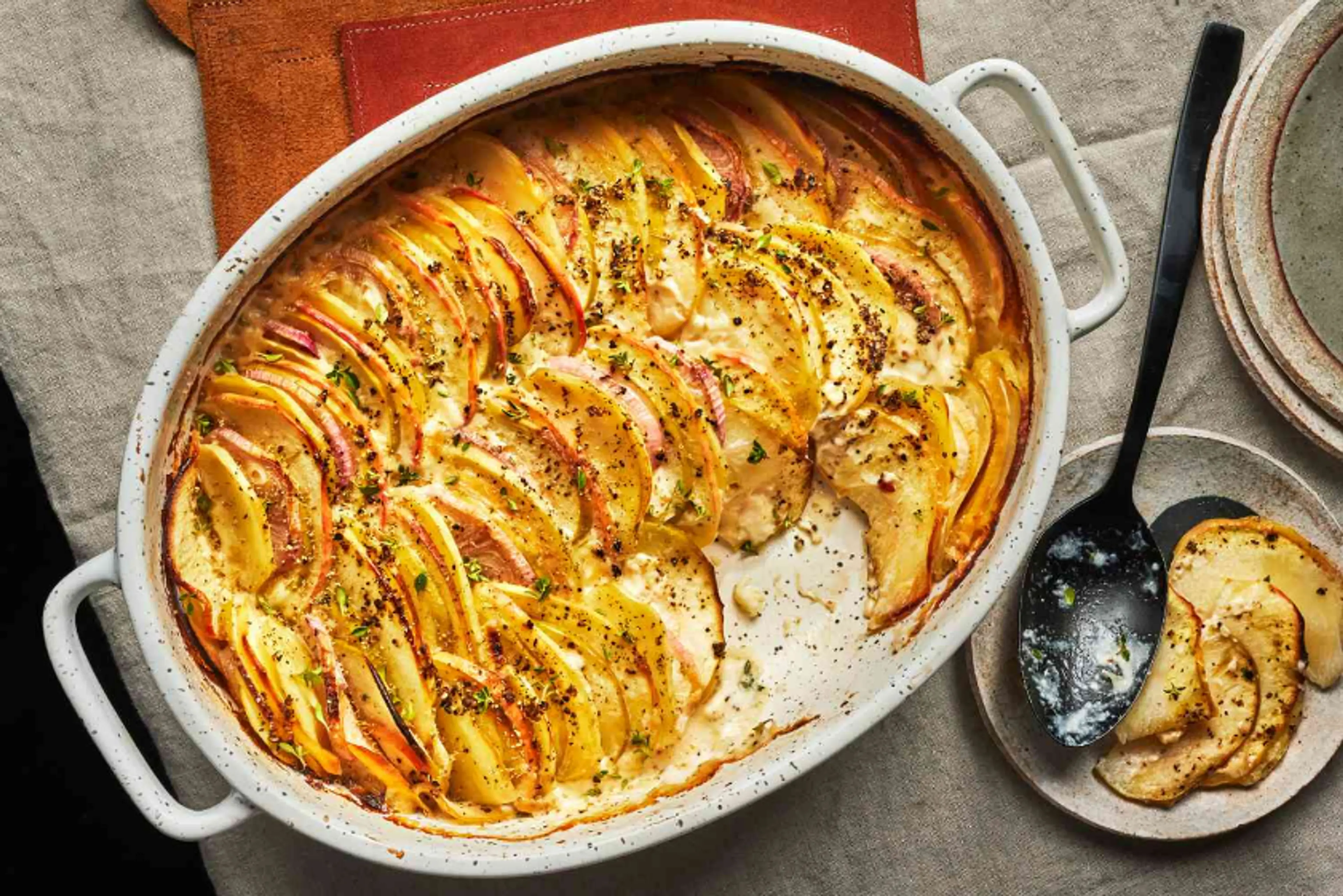Apple, Shallot & Potato Gratin
