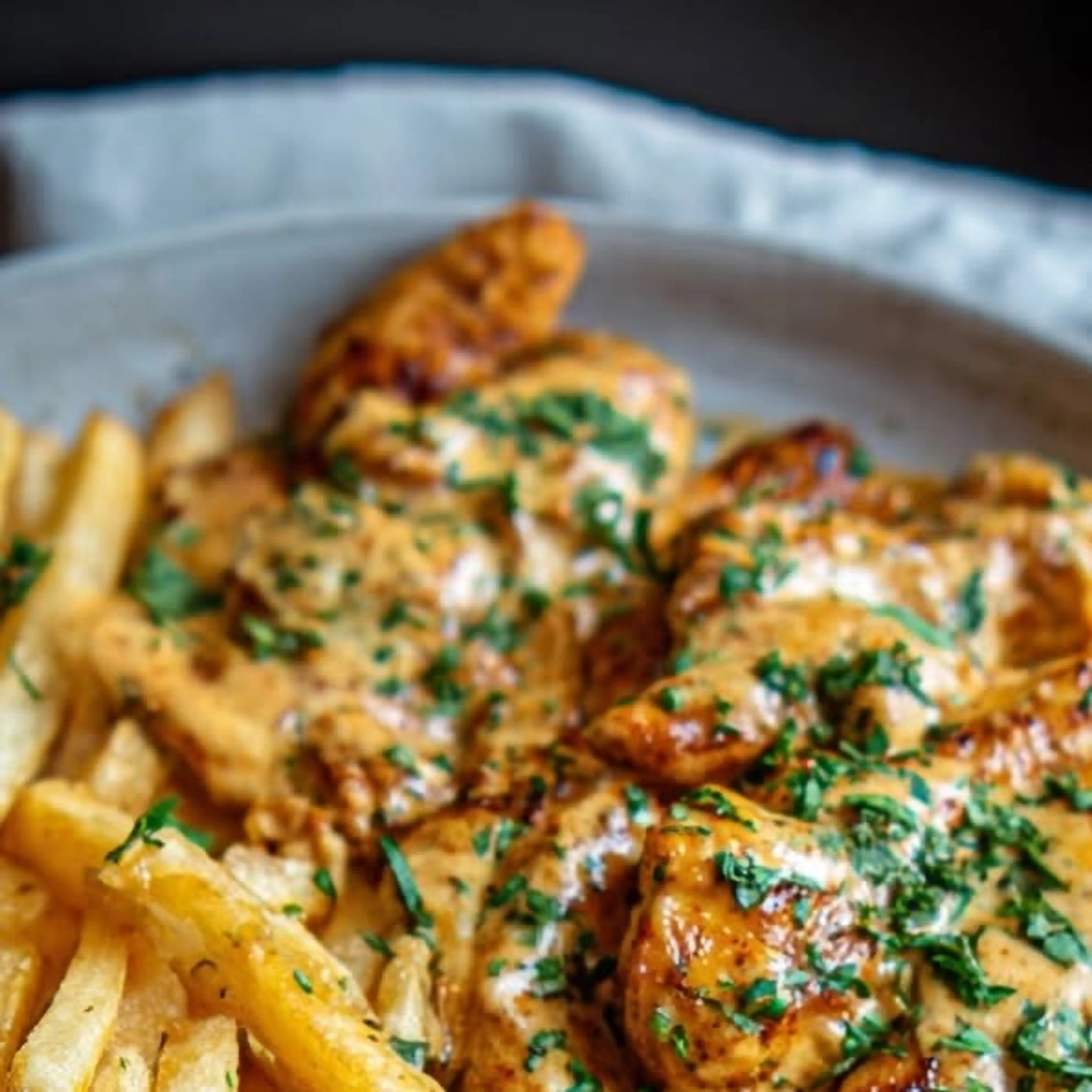 Creamy Paprika Chicken & Fries