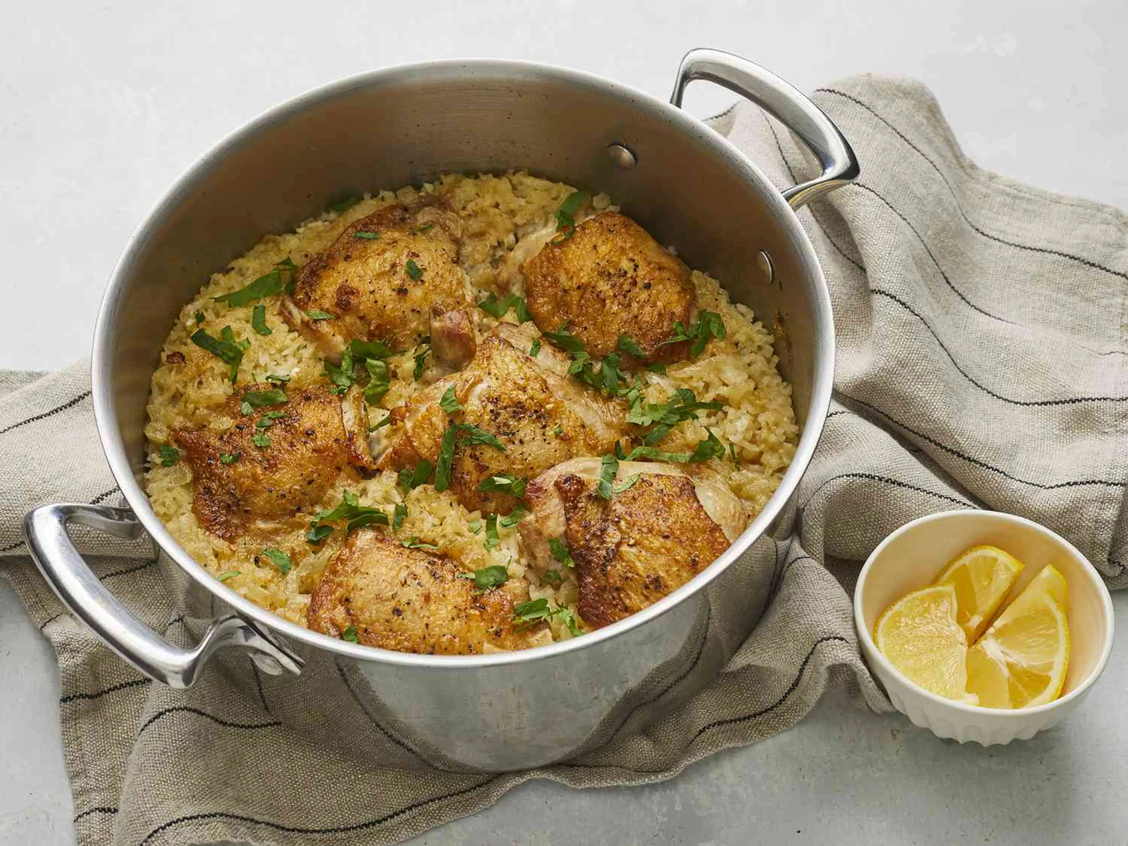 One-Pot Crispy Chicken and Rice