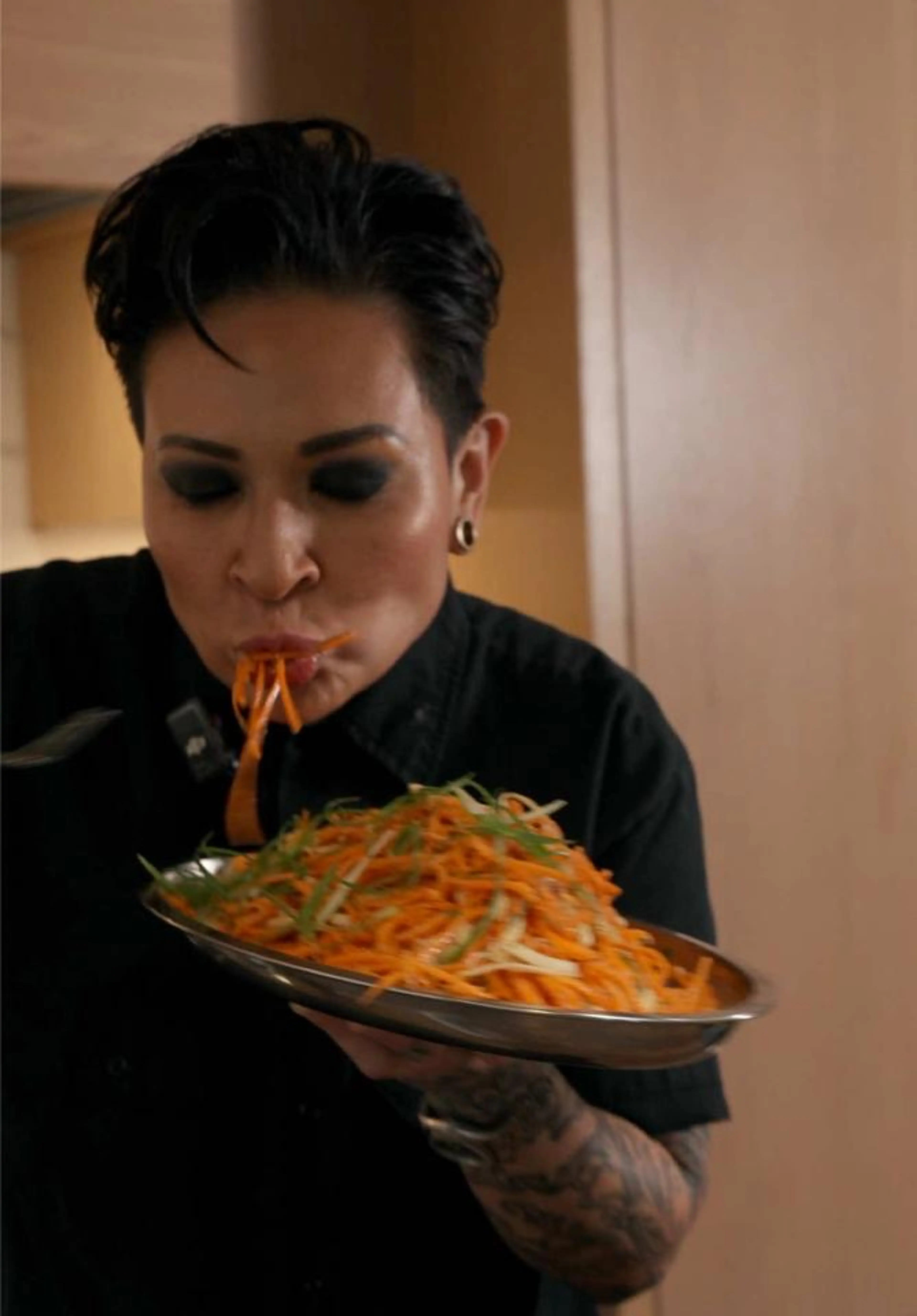 Shaved Carrot Salad W/ Almond Butter Dressing