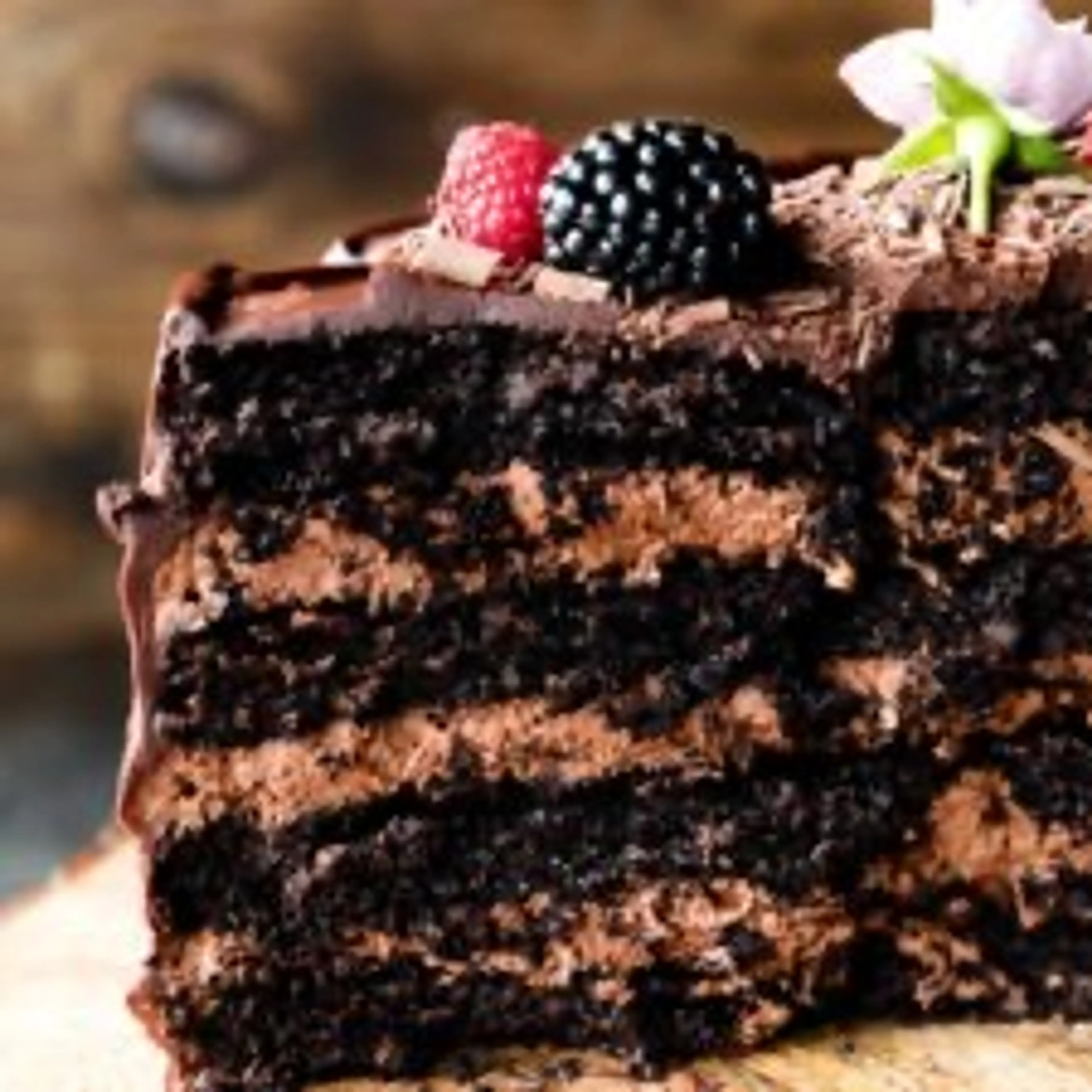 Dark Chocolate Mousse Cake