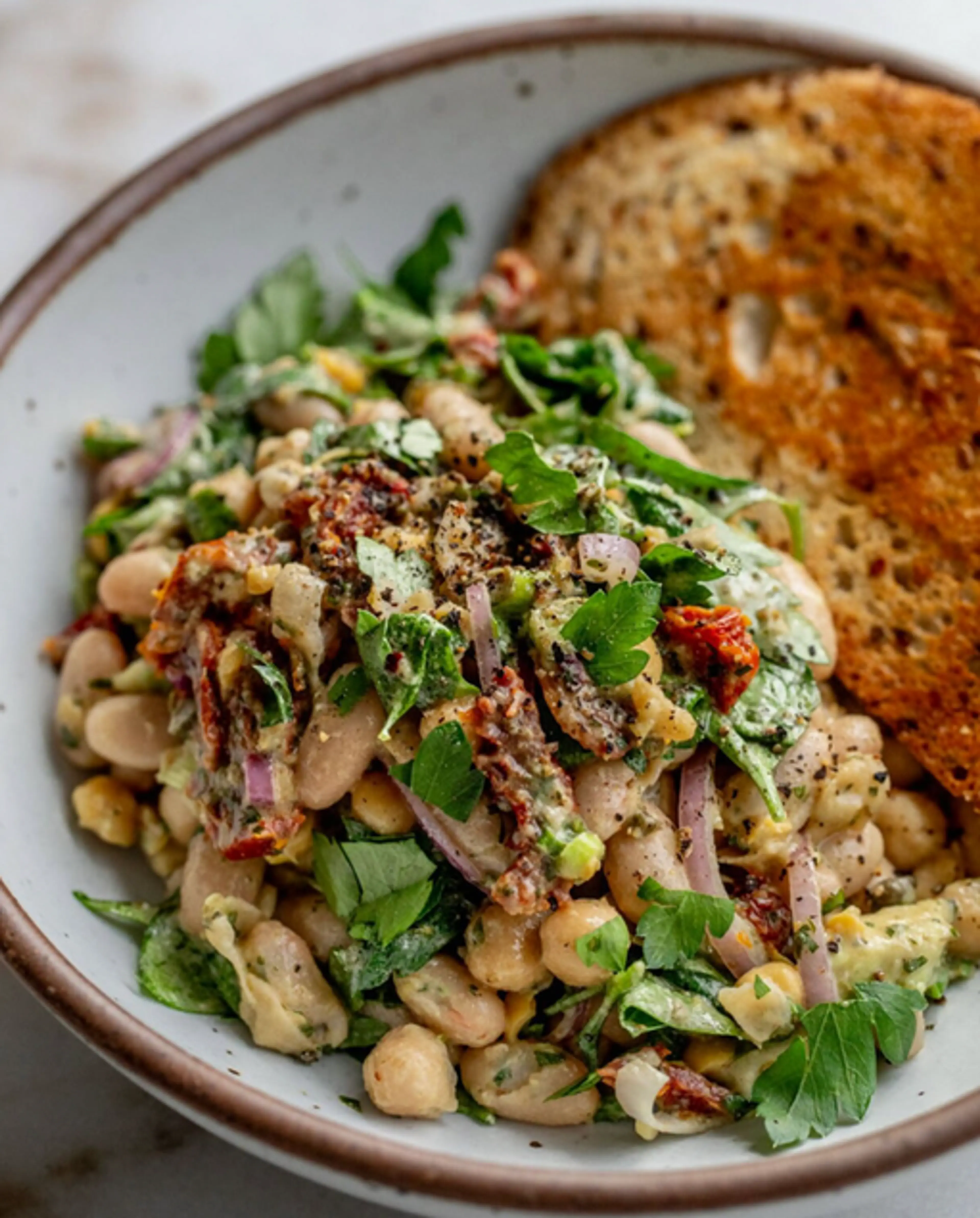 Marinated Sun-dried Tomato Bean Salad