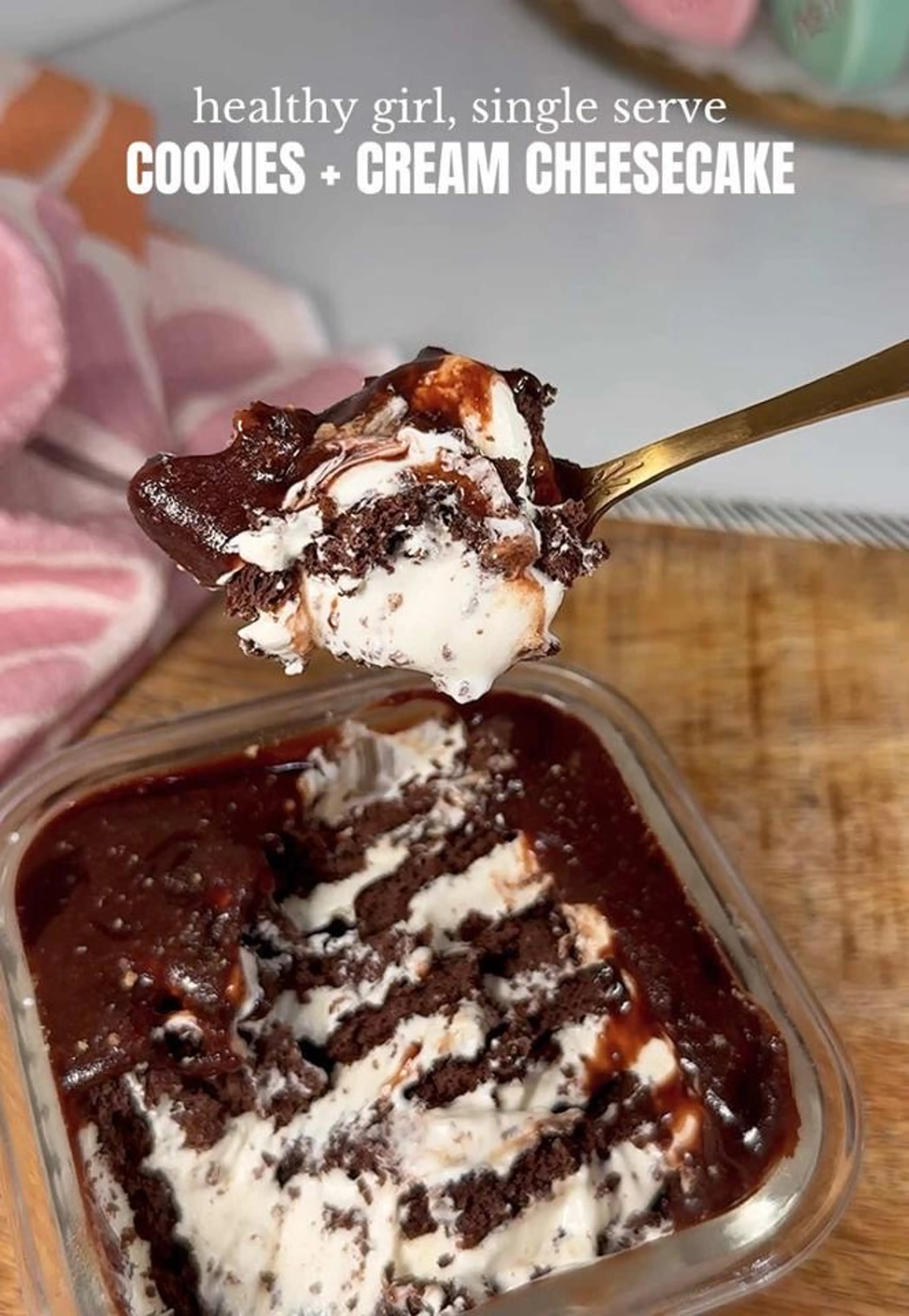 Viral Cheesecake but Make It Cookies + Cream and Only 280 Ca