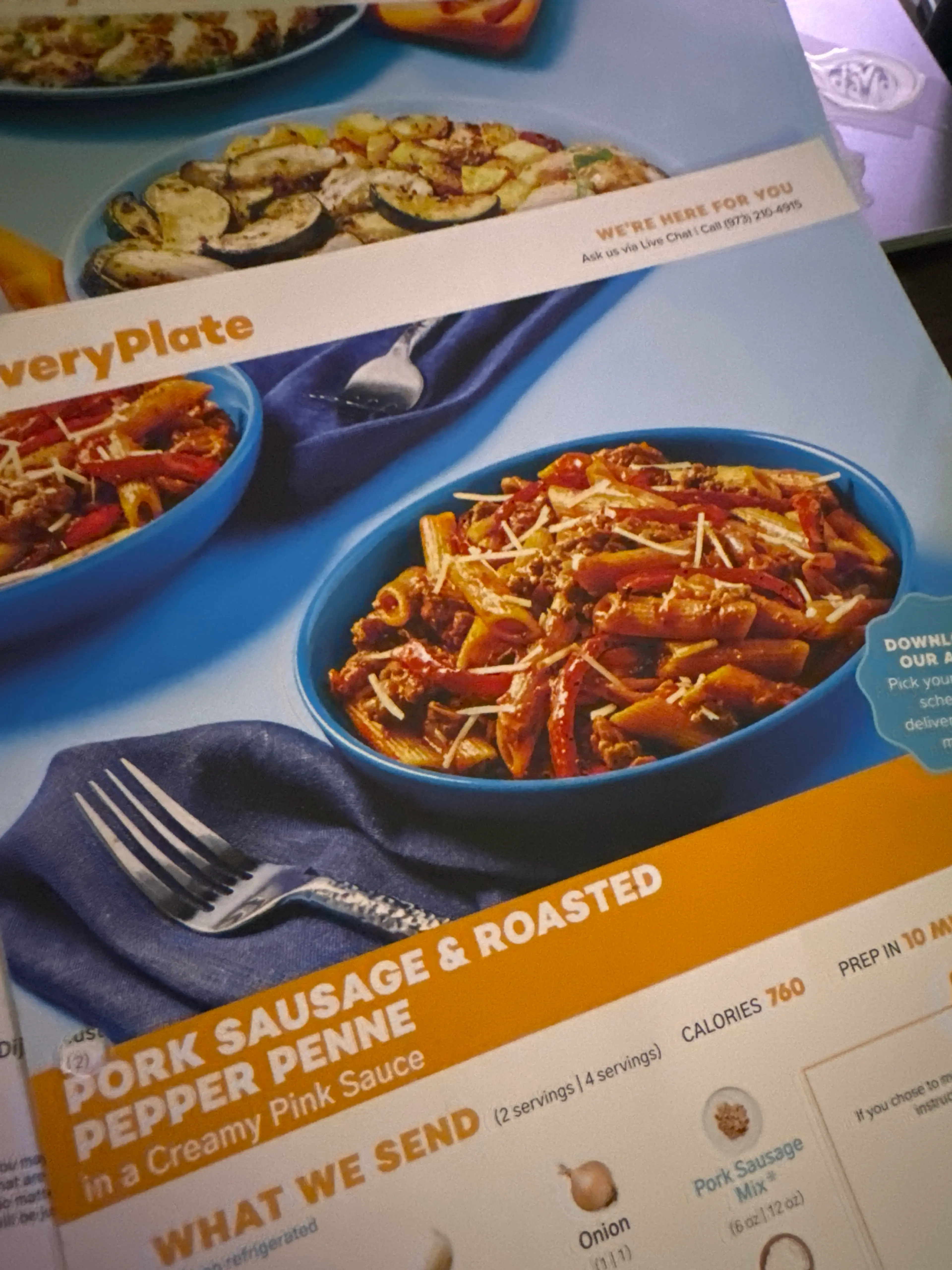PORK SAUSAGE & ROASTE PEPPER PENNE in a Creamy Pink Sauce