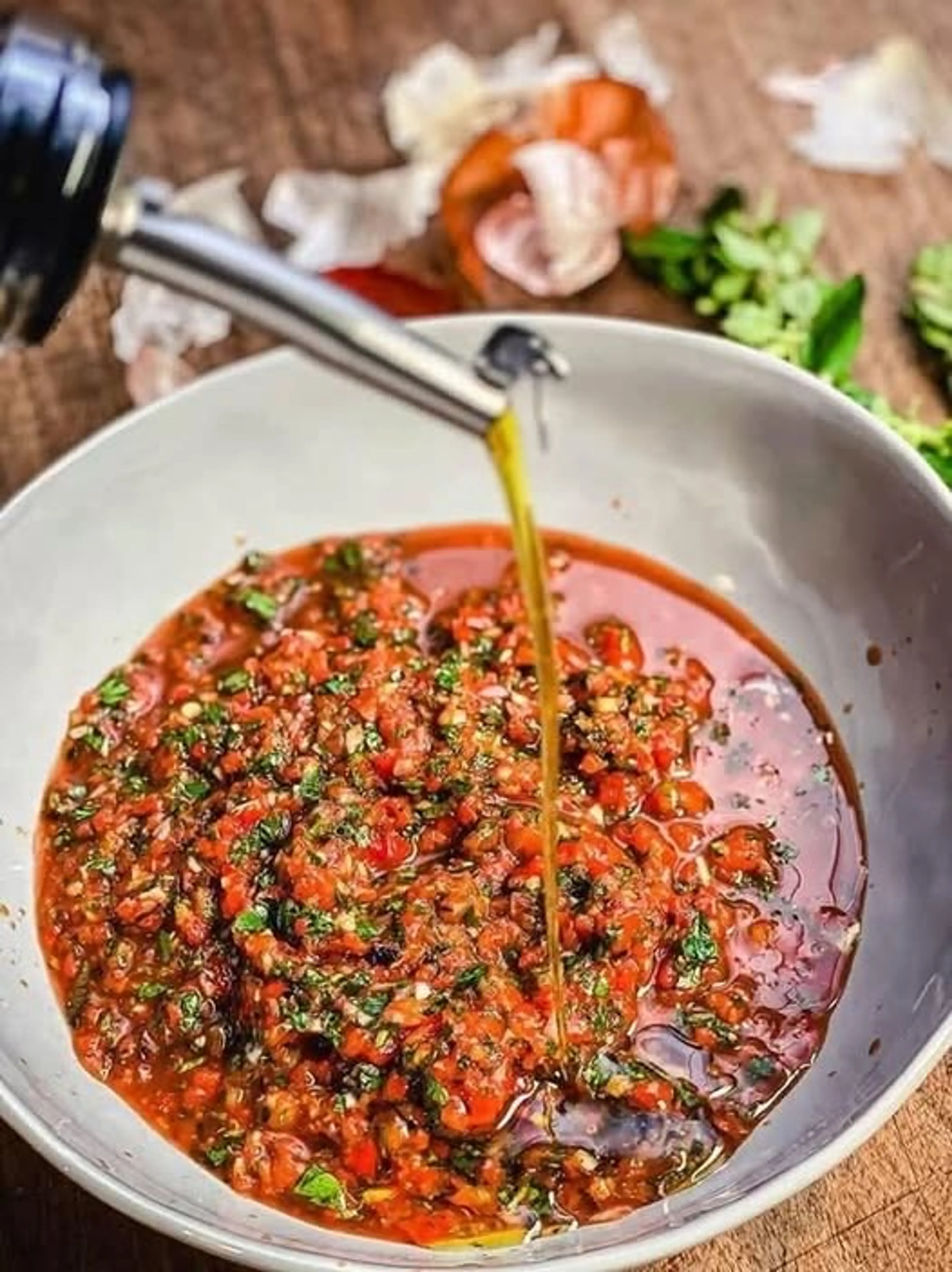 Fiery Red Chimichurri Sauce