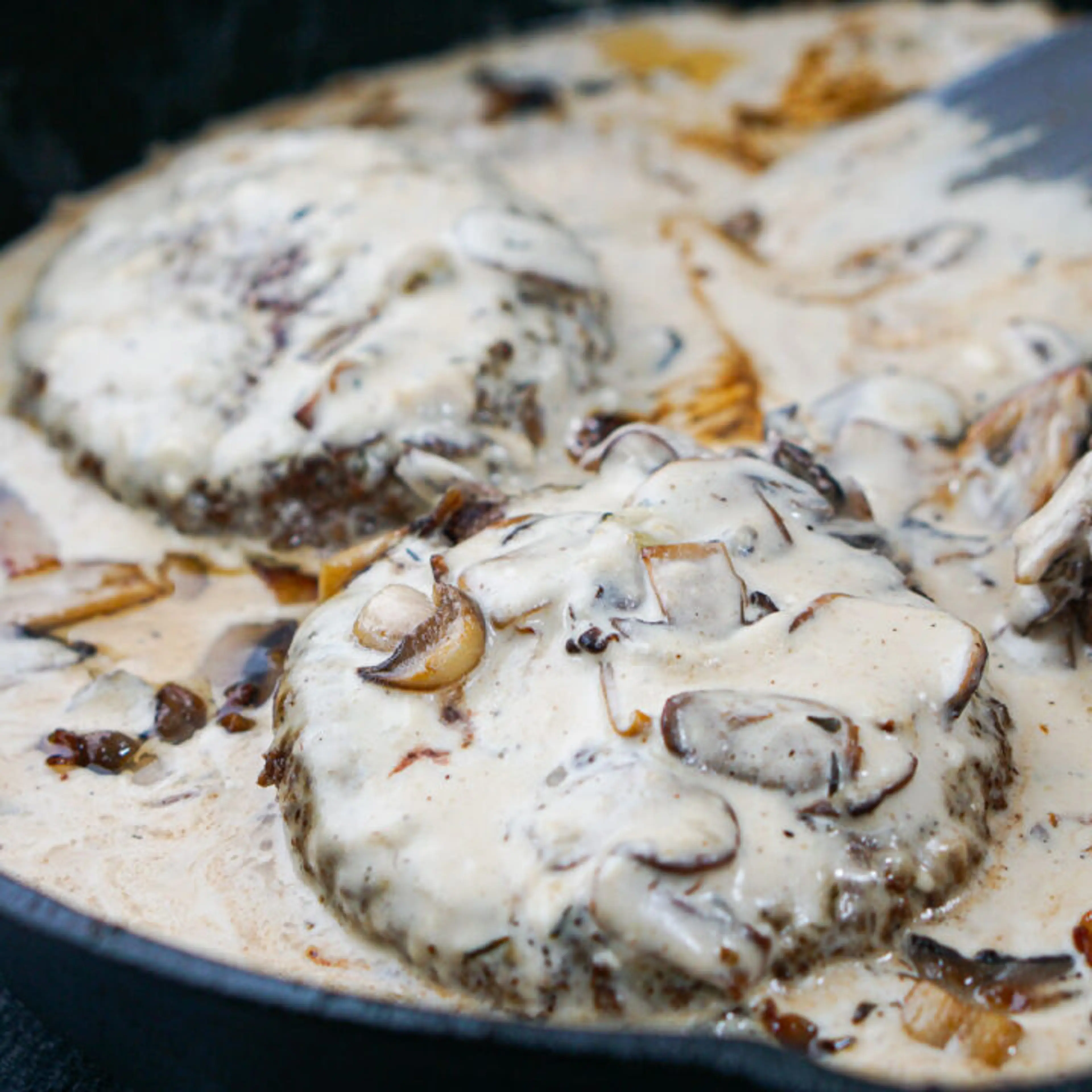 Keto Burger Steak with Mushroom Gravy Recipe