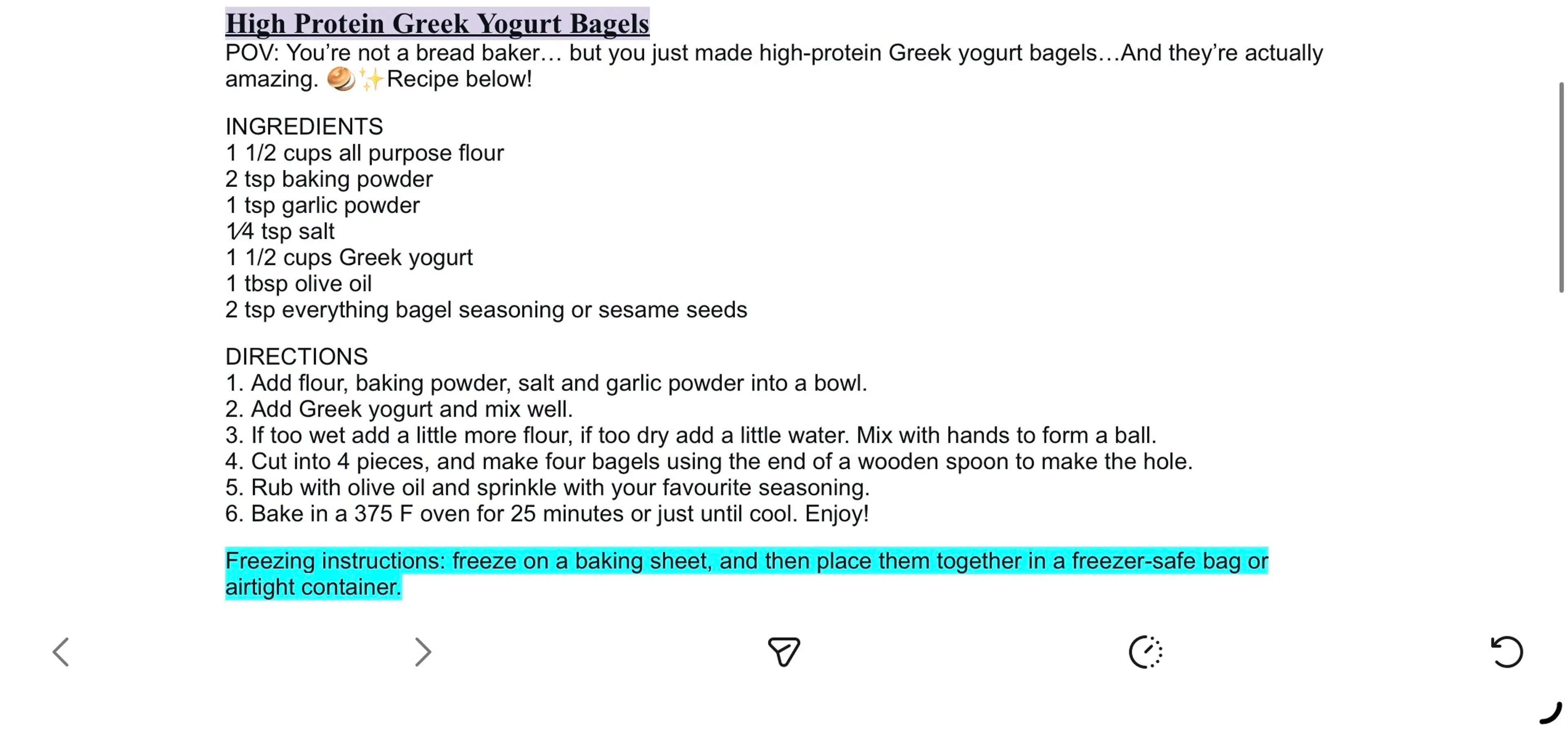 High Protein Greek Yogurt Bagels