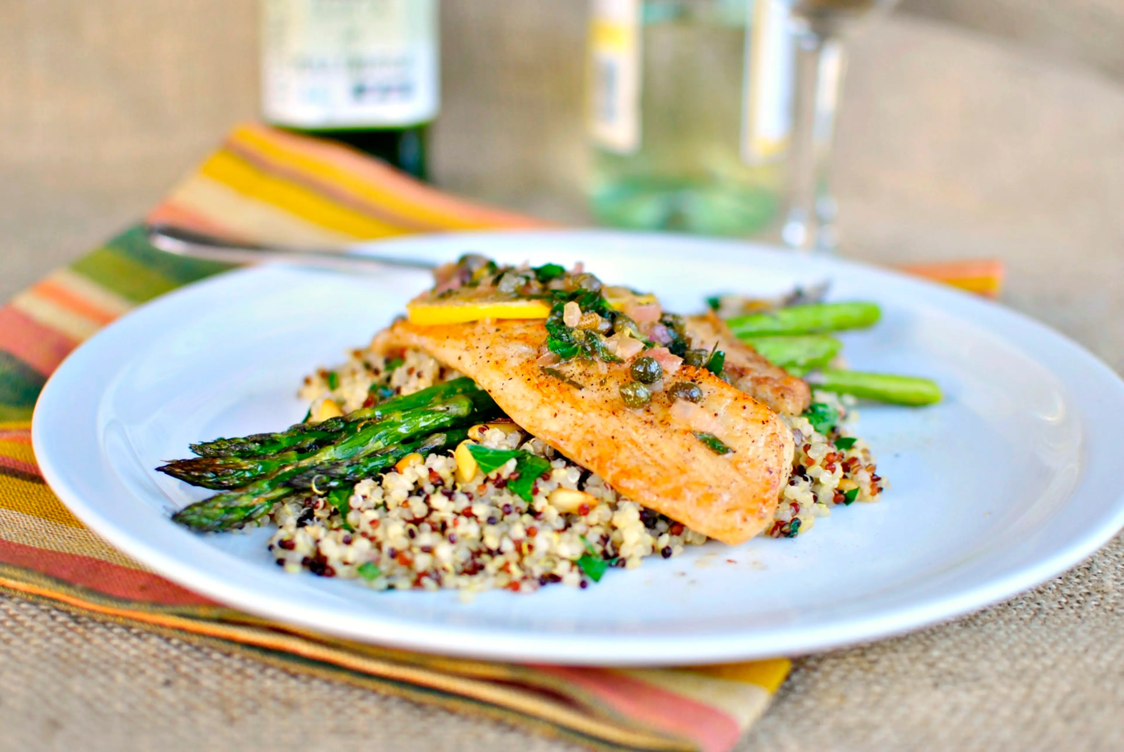 Pan Seared Tilapia with Lemon Caper Sauce
