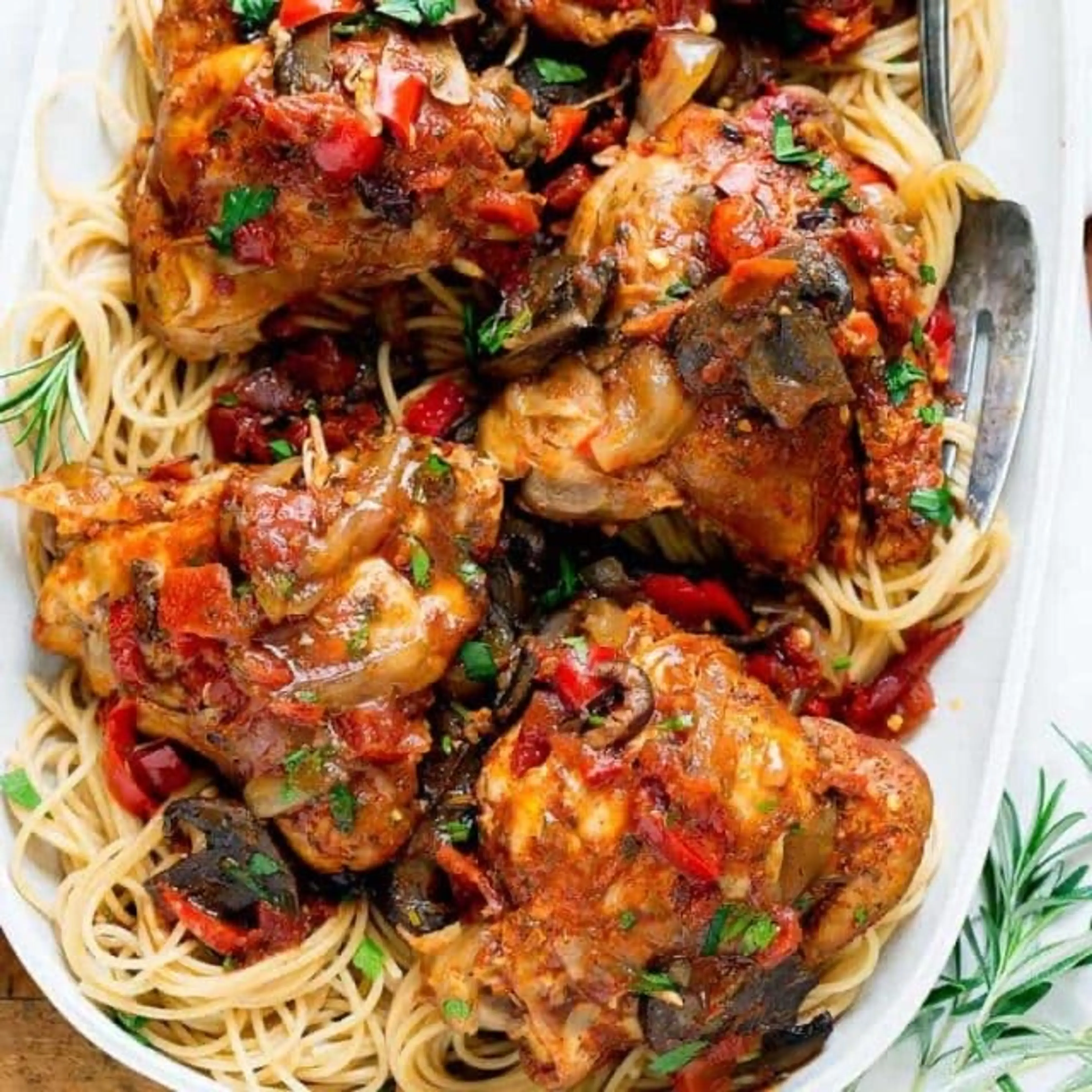 Crockpot Chicken Cacciatore