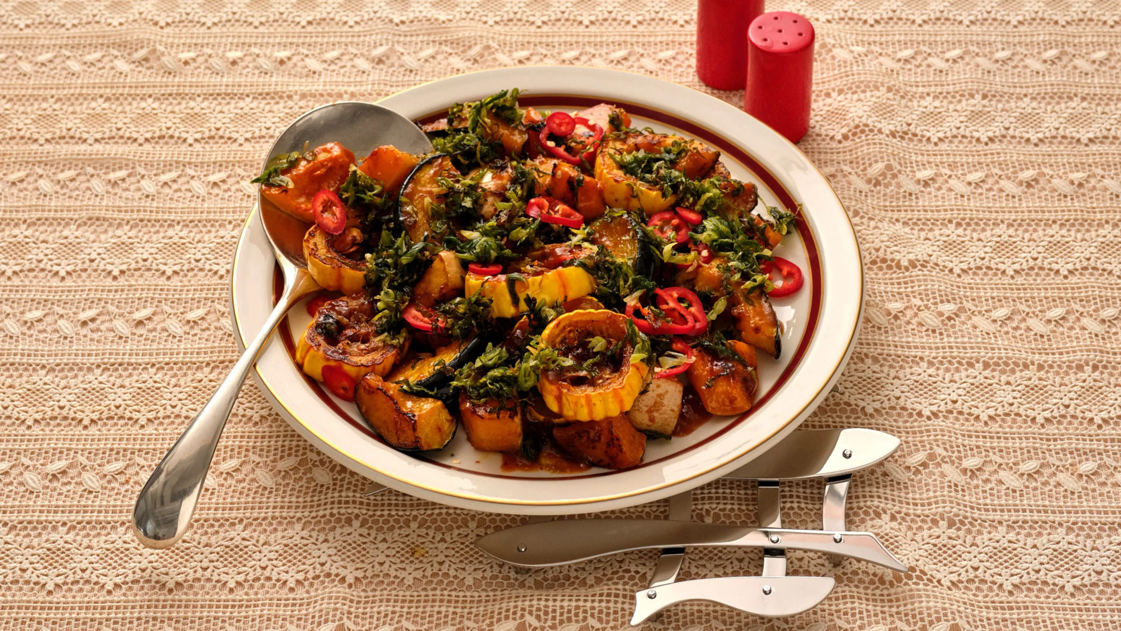 Sweet-and-Spicy Squash With Scallion Oil