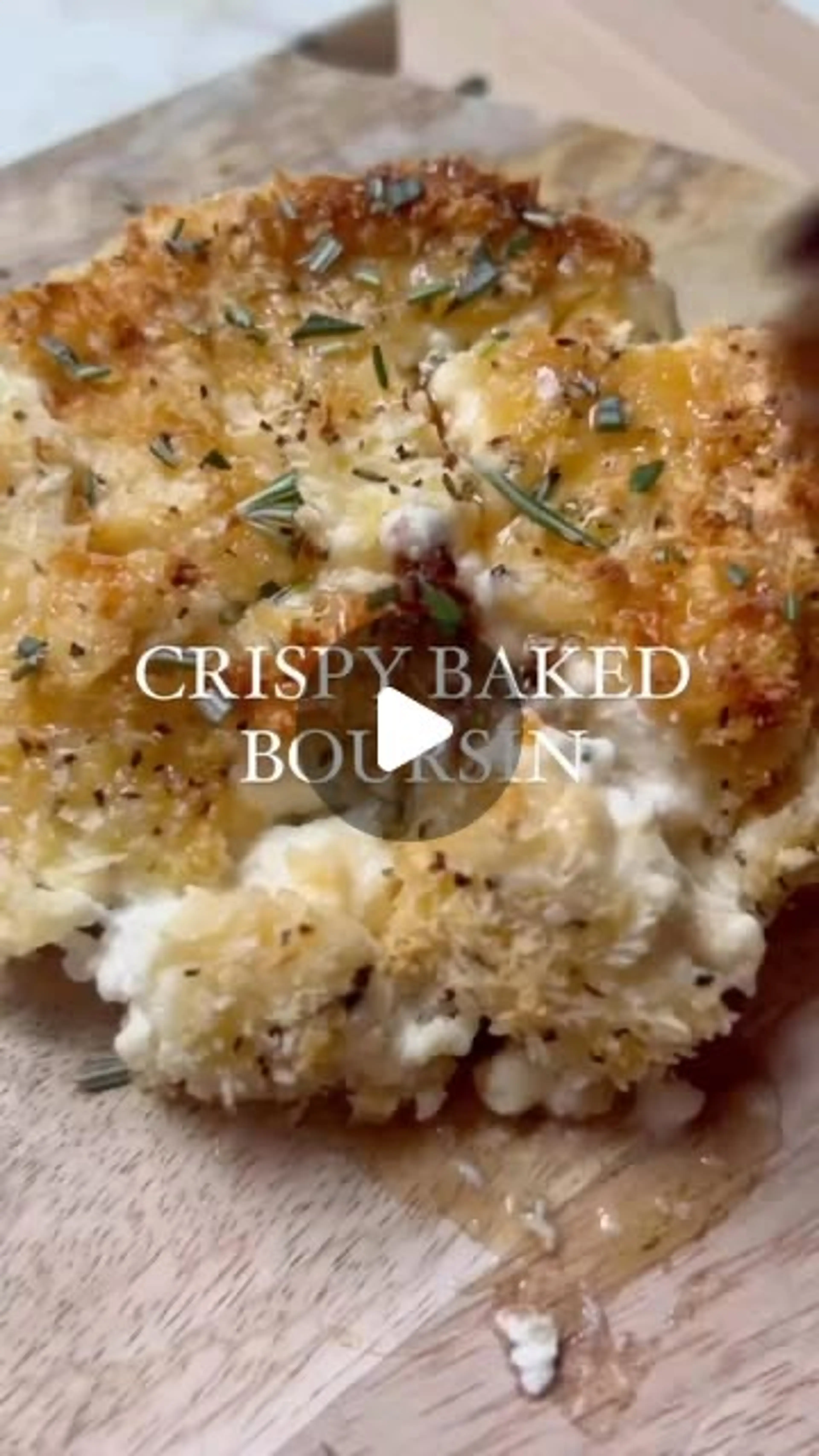 Crispy Baked Boursin with Spicy Honey