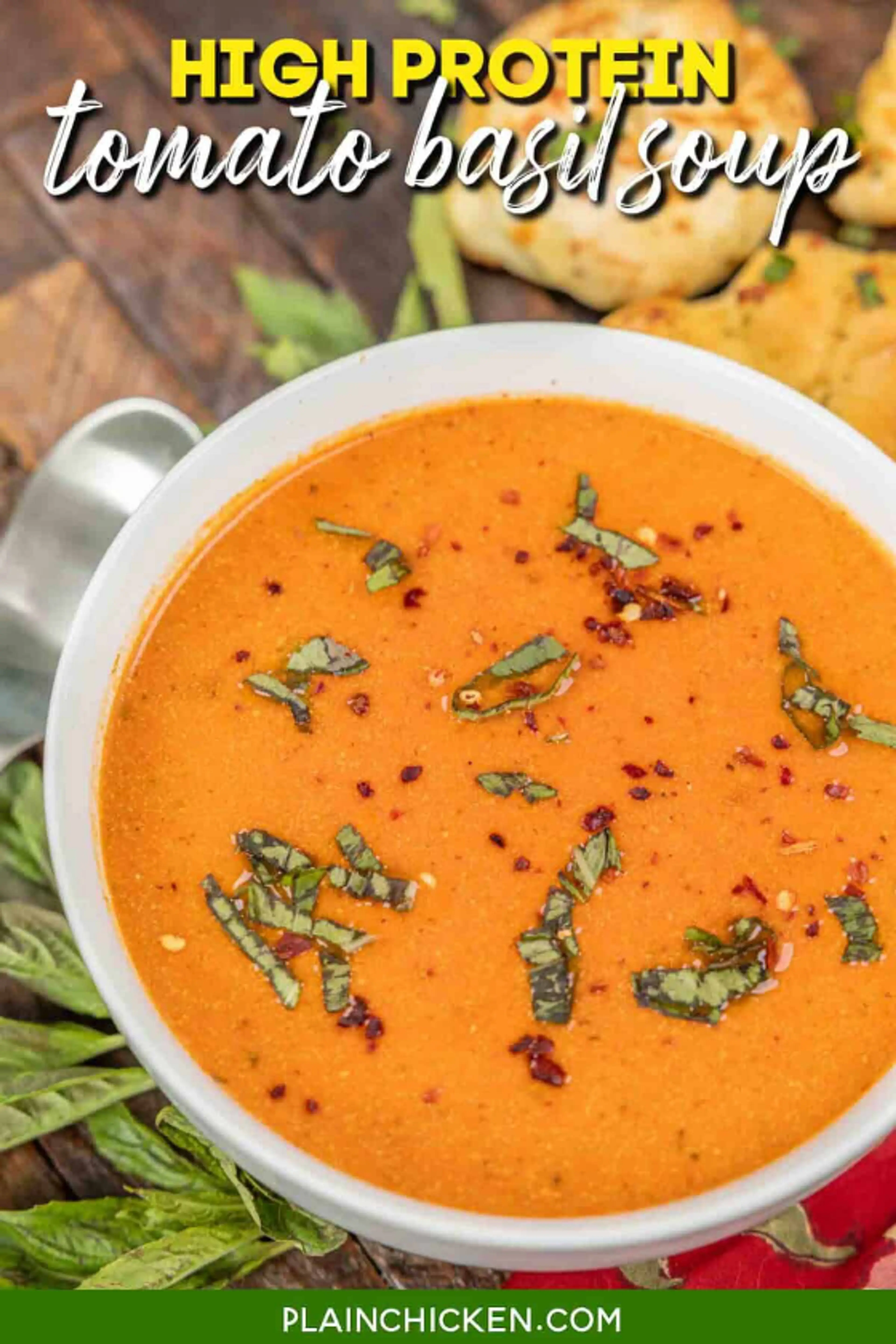 High-Protein Tomato Basil Soup