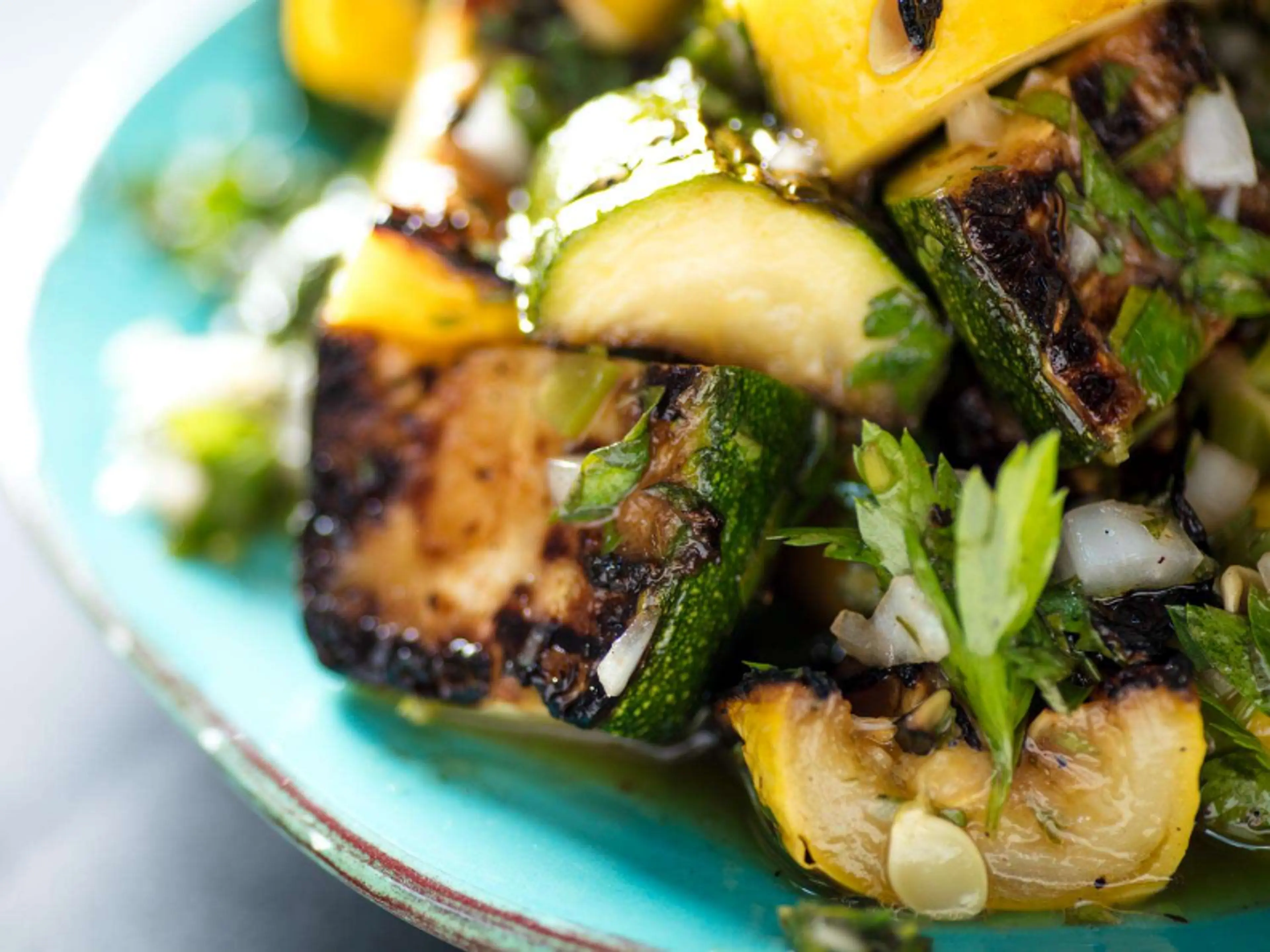 Grilled Summer Squash With Chimichurri Recipe