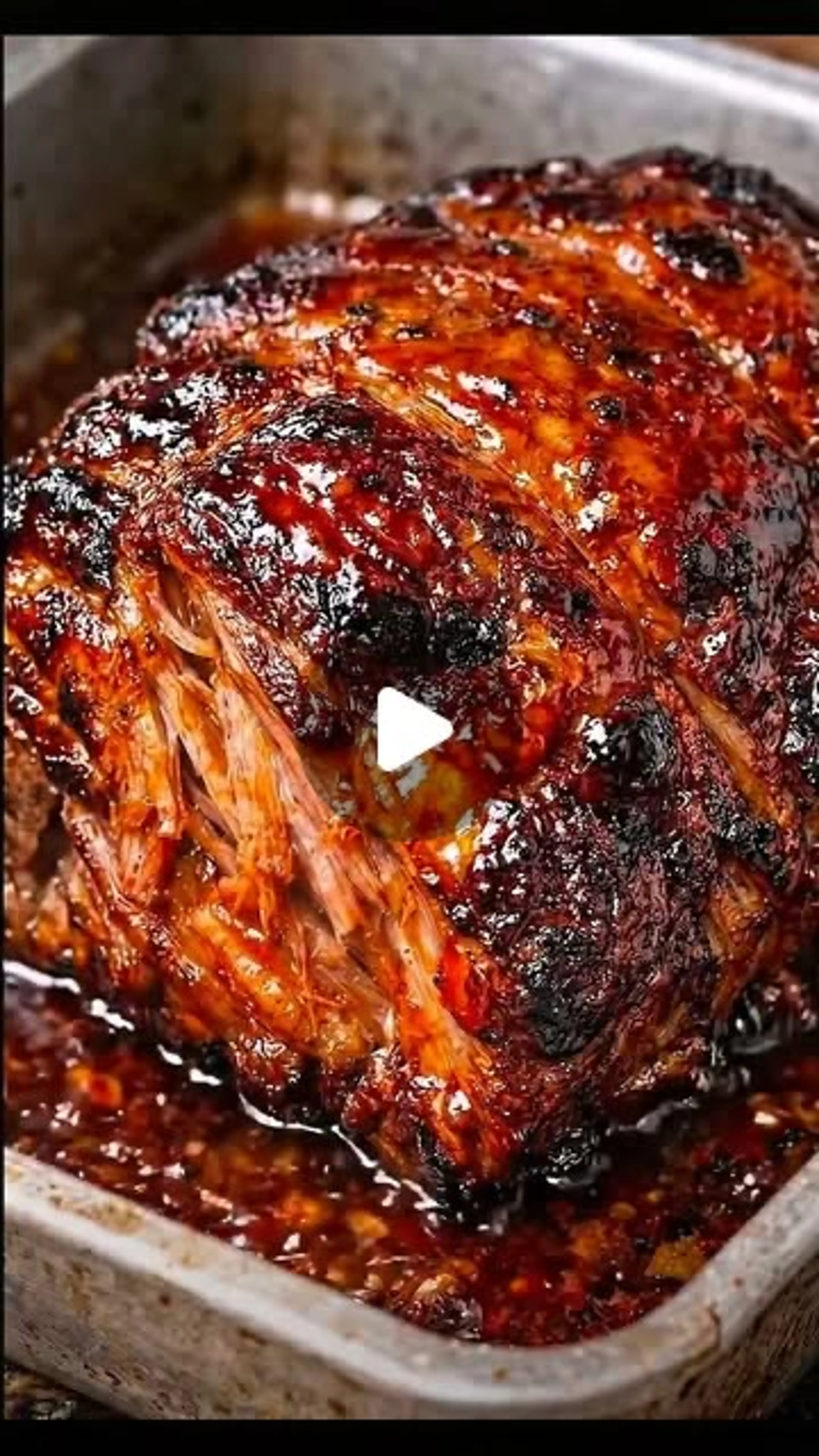 Sticky Glazed Shredded Beef Roast