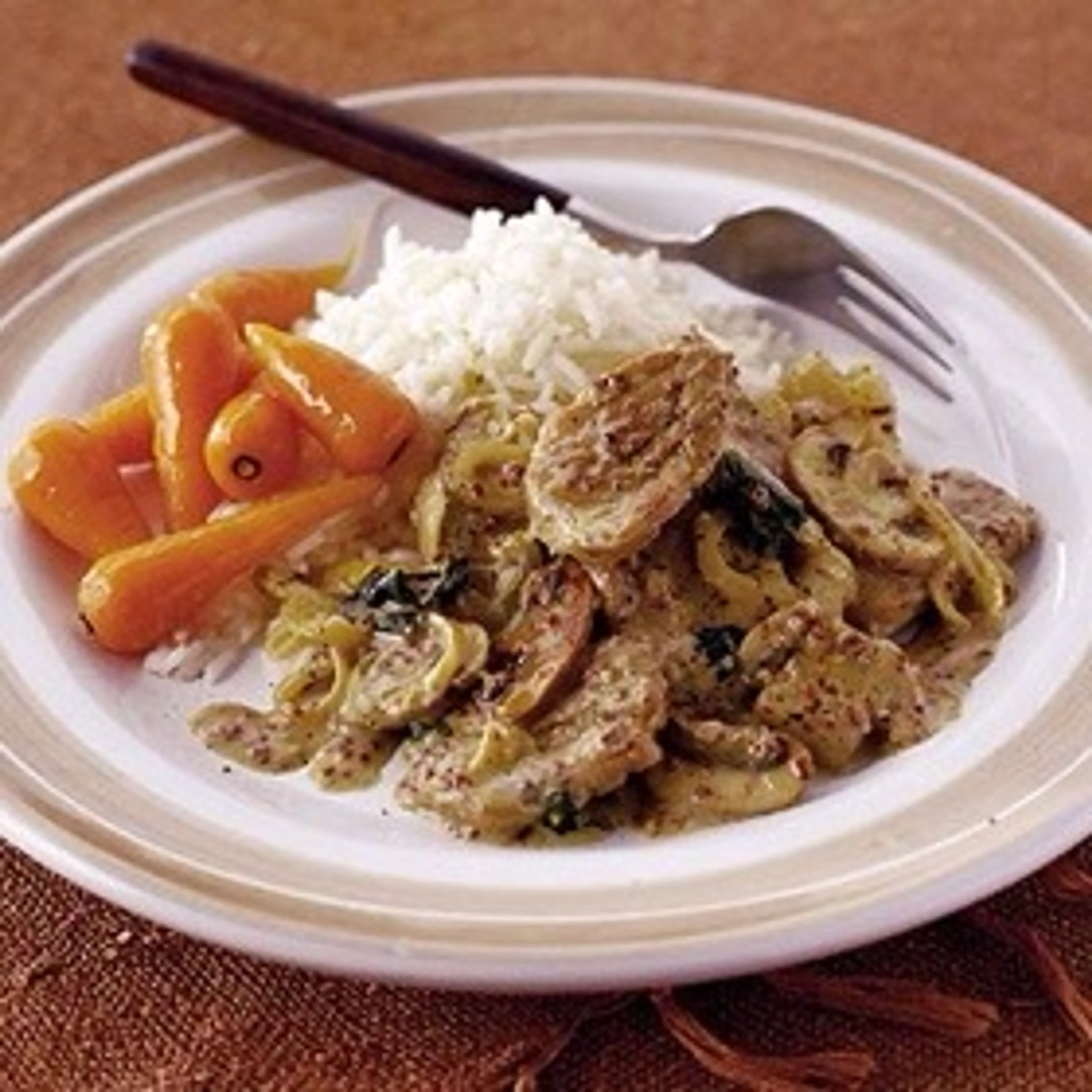 Creamy mustard pork