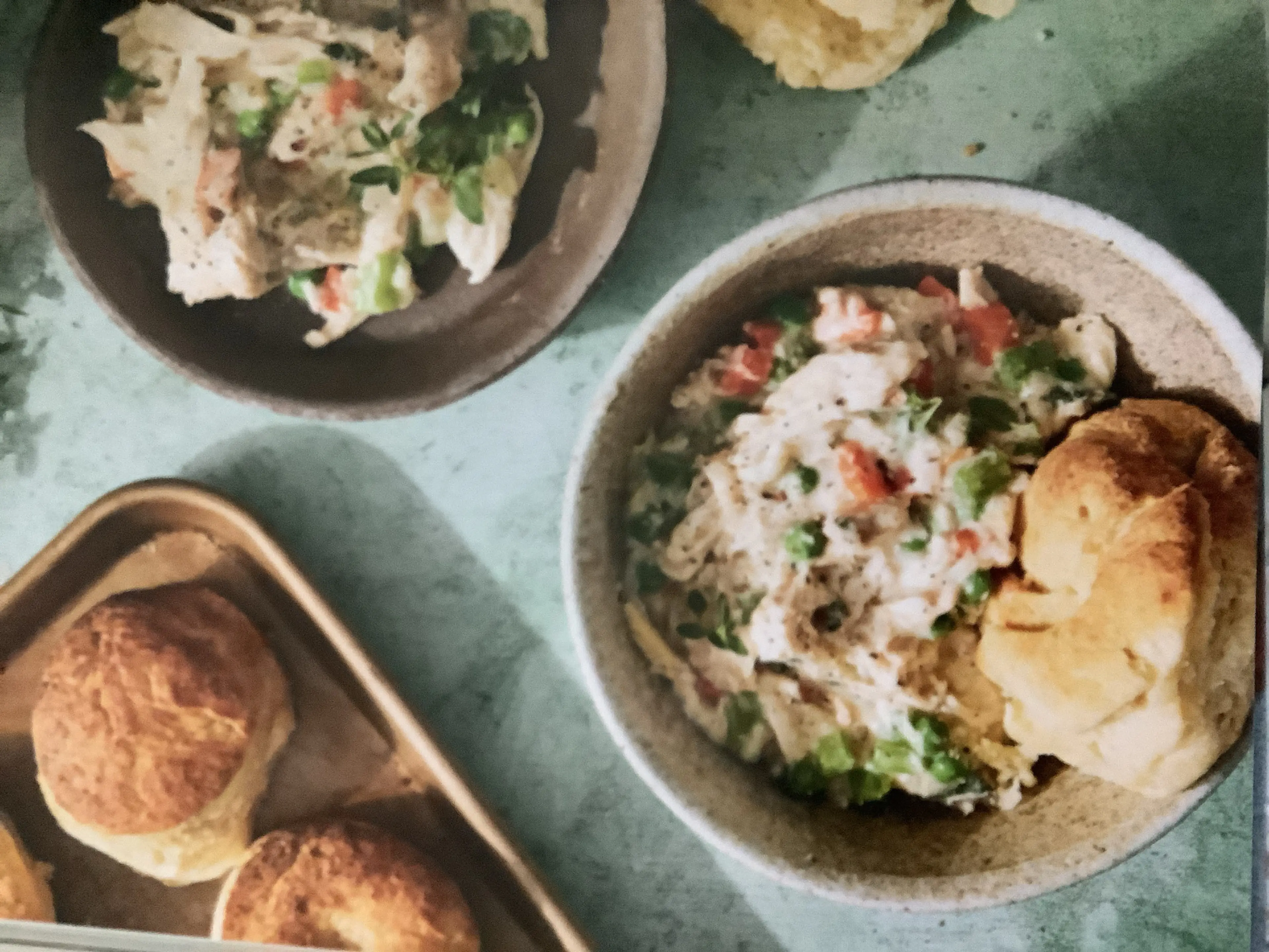 Herbed Chicken Pot Pie with Biscuits