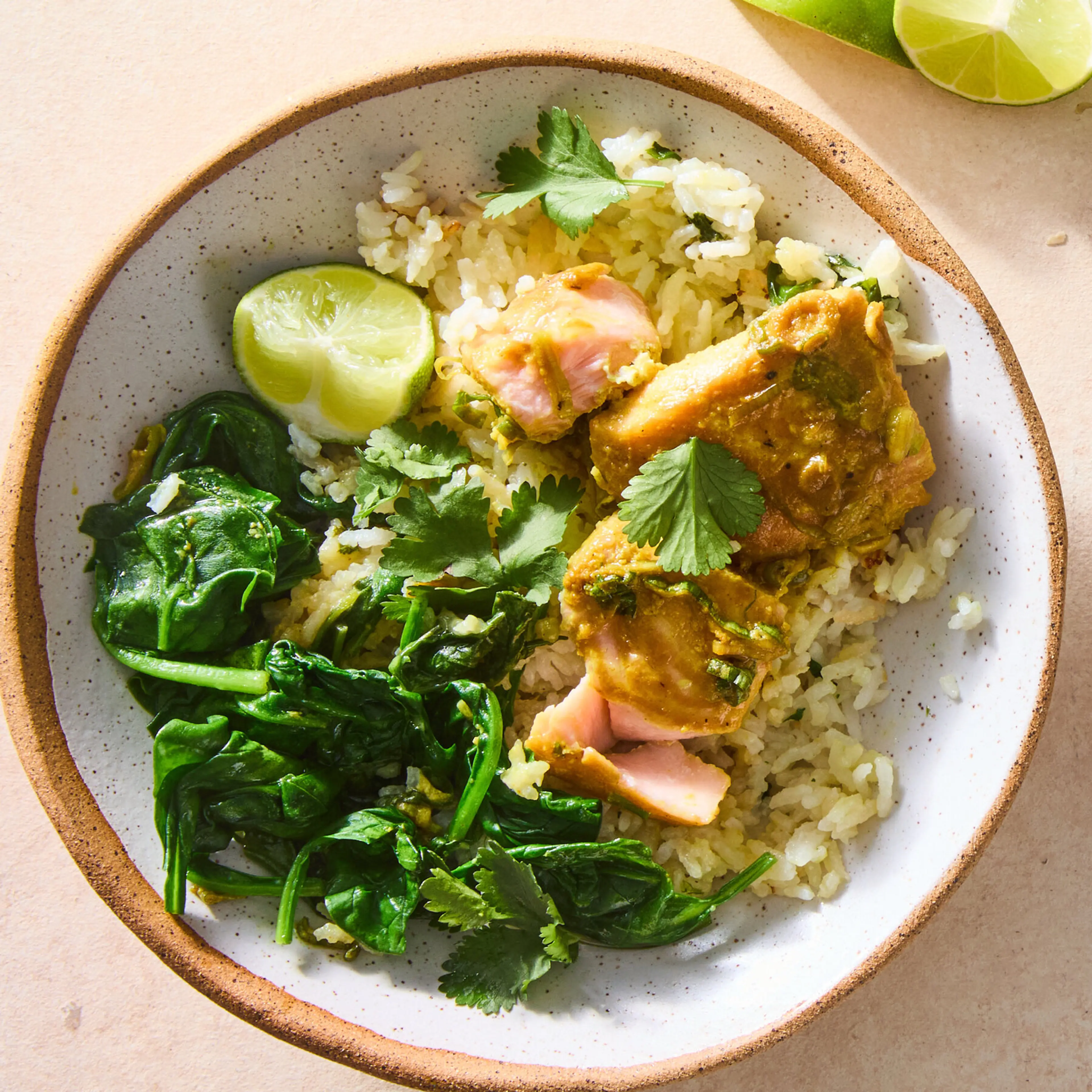 Miso turmeric salmon and coconut rice